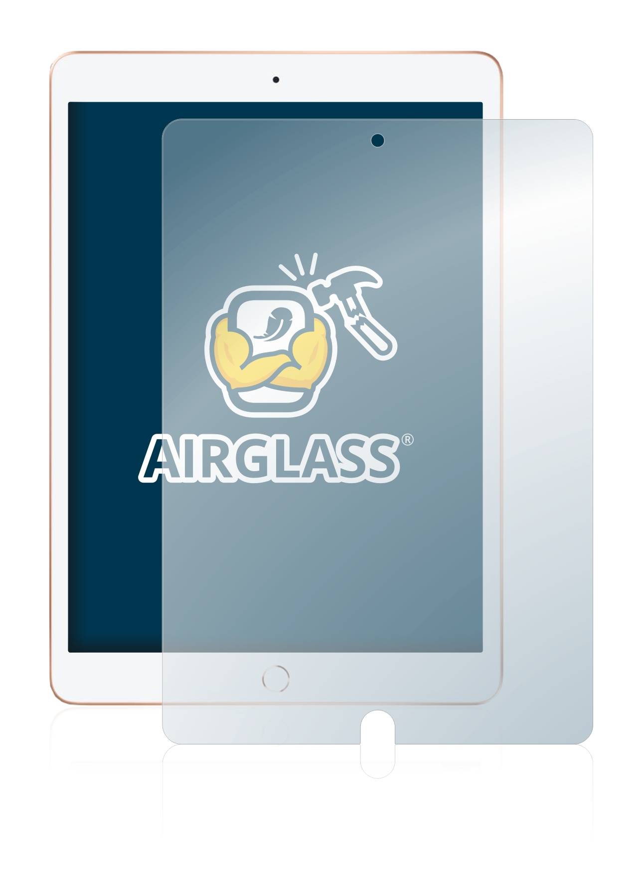 BROTECT AirGlass Glas Panzer-Folie für Apple iPad 10.2 WiFi Cellular 2020 (8. Gen.) - Schutzglas