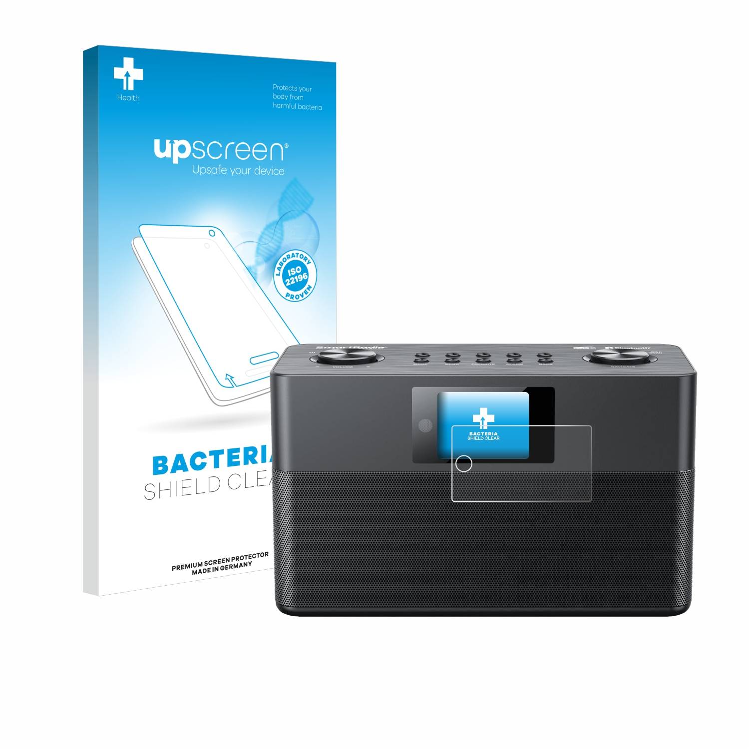 upscreen Bacteria Shield Schutzfolie für Kenwood Smart-Radio CR-ST100S-B - Antibakteriell