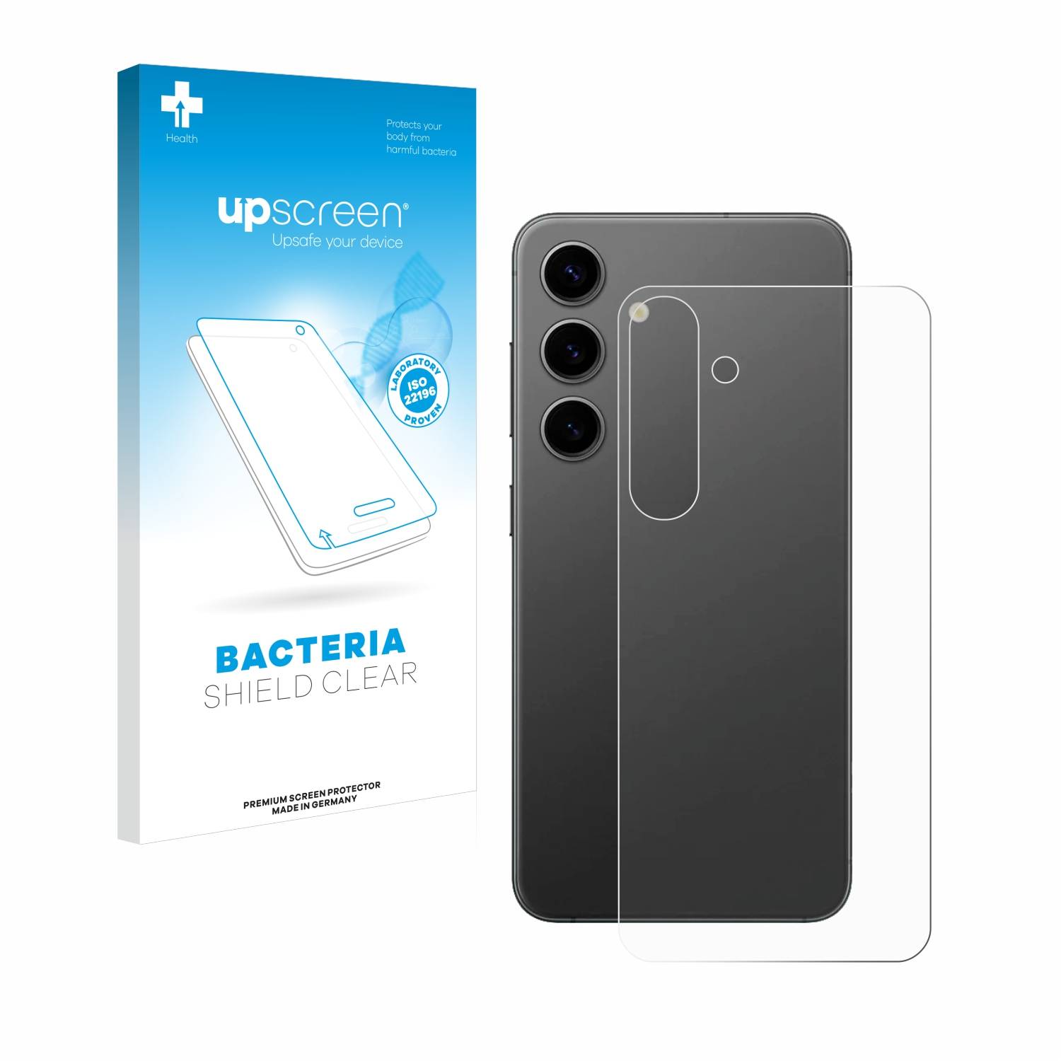 upscreen Bacteria Shield Schutzfolie für Samsung Galaxy S24 Plus (Rückseite) - Antibakteriell