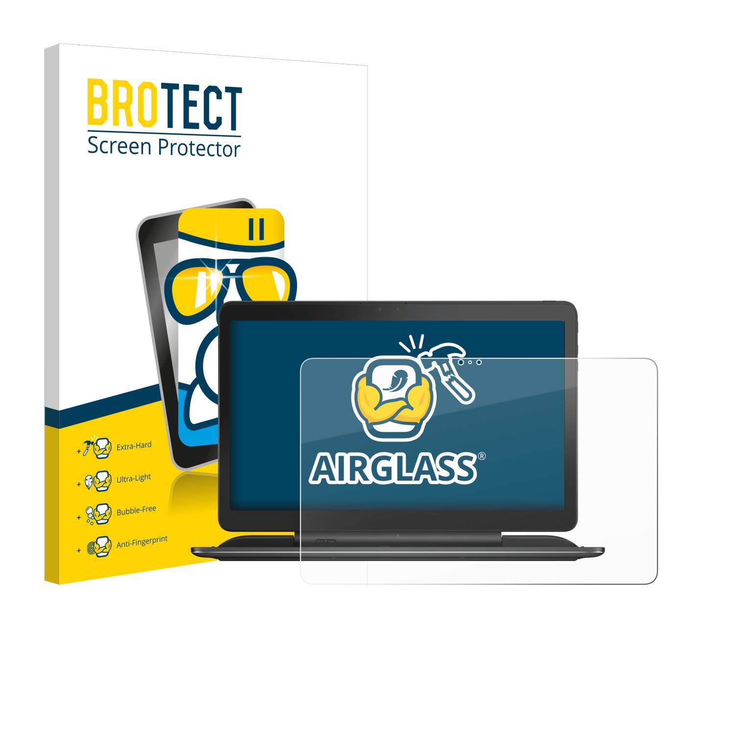 BROTECT AirGlass Flexible Schutz Glas Folie für Dell Latitude 13 7350 Klar Transparent