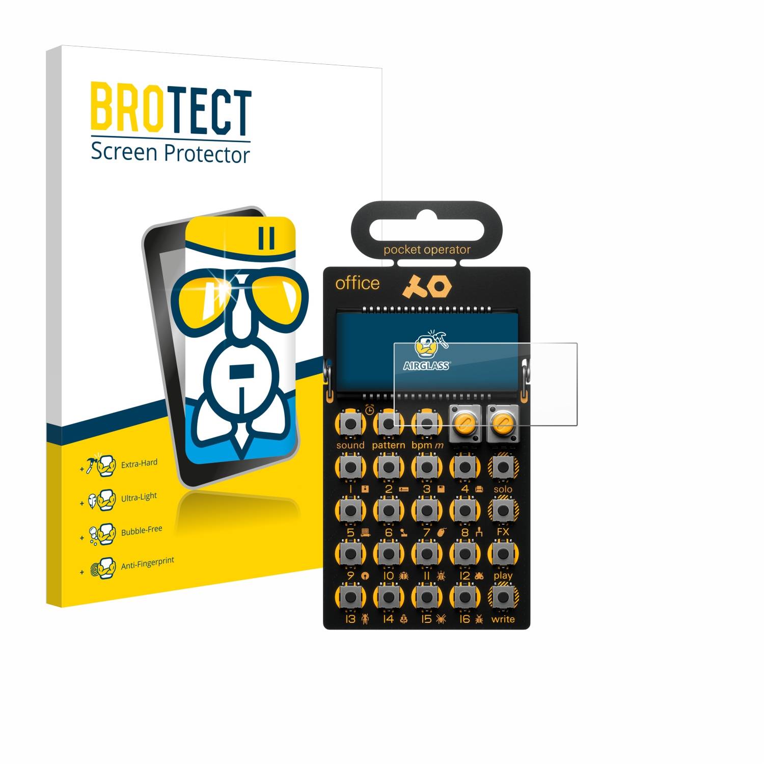 BROTECT AirGlass Glas Schutz-Folie für Teenage Engineering PO-24 office - Schutzglas