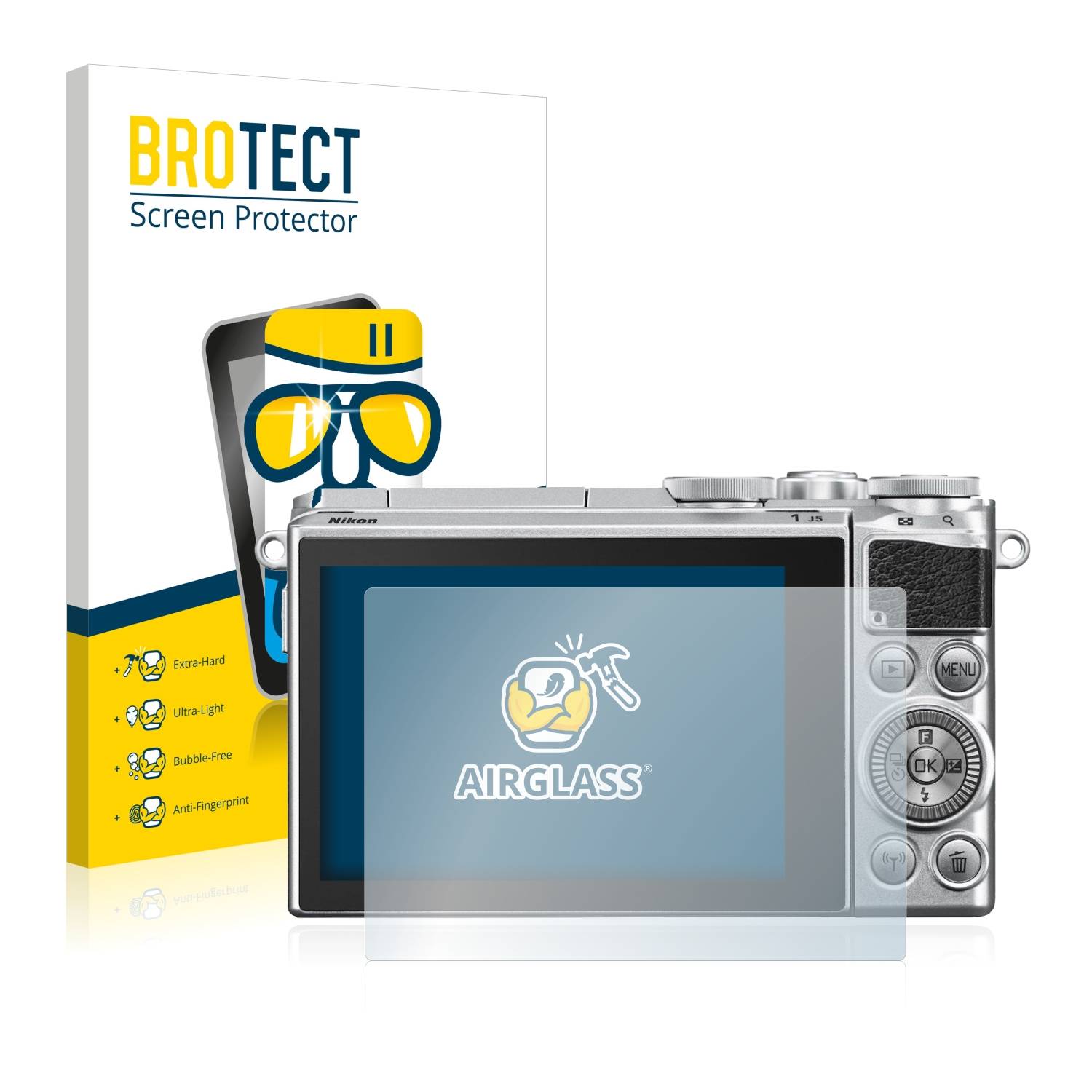 BROTECT AirGlass Flexible Schutz Glas Folie für Nikon 1 J5 Klar Transparent