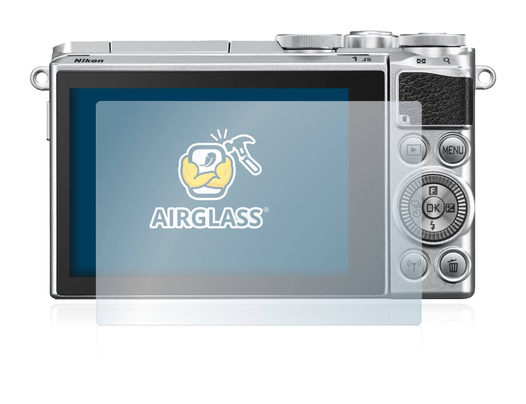 BROTECT AirGlass Flexible Schutz Glas Folie für Nikon 1 J5 Klar Transparent