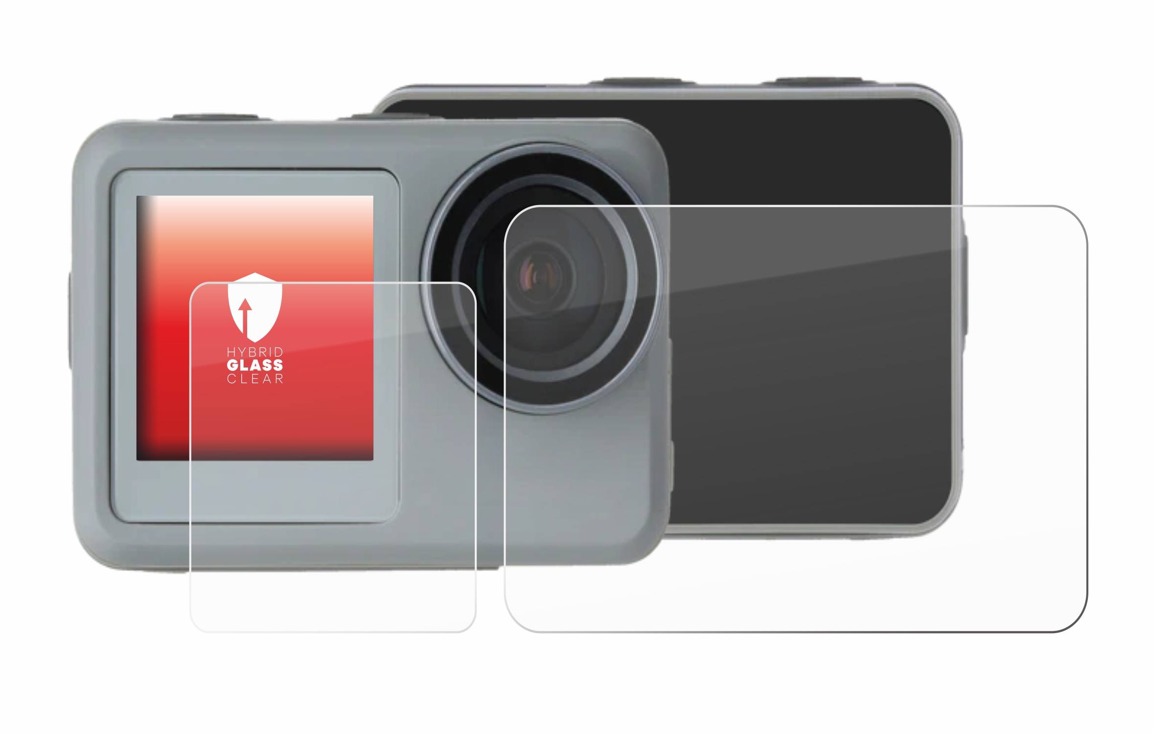 upscreen Hybrid Glas Schutz-Folie für Rollei Actioncam 9s Plus