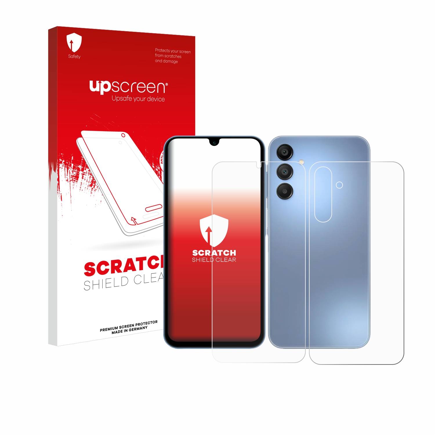 upscreen Scratch Shield Schutzfolie für Samsung Galaxy A15 5G (Display+Rückseite)