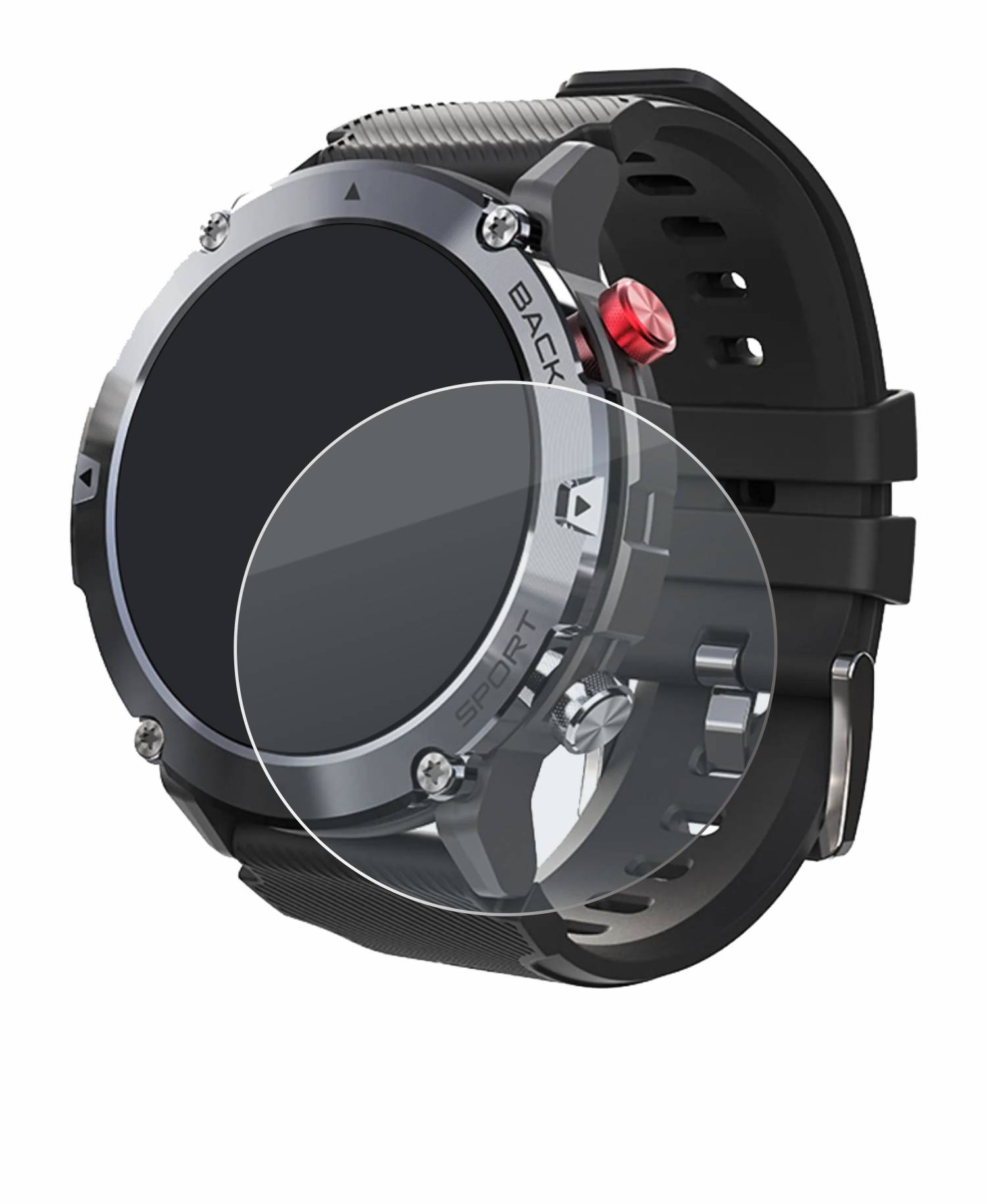 upscreen Hybrid Glas Matt Schutz-Folie für Darmowade Smartwatch 1.32