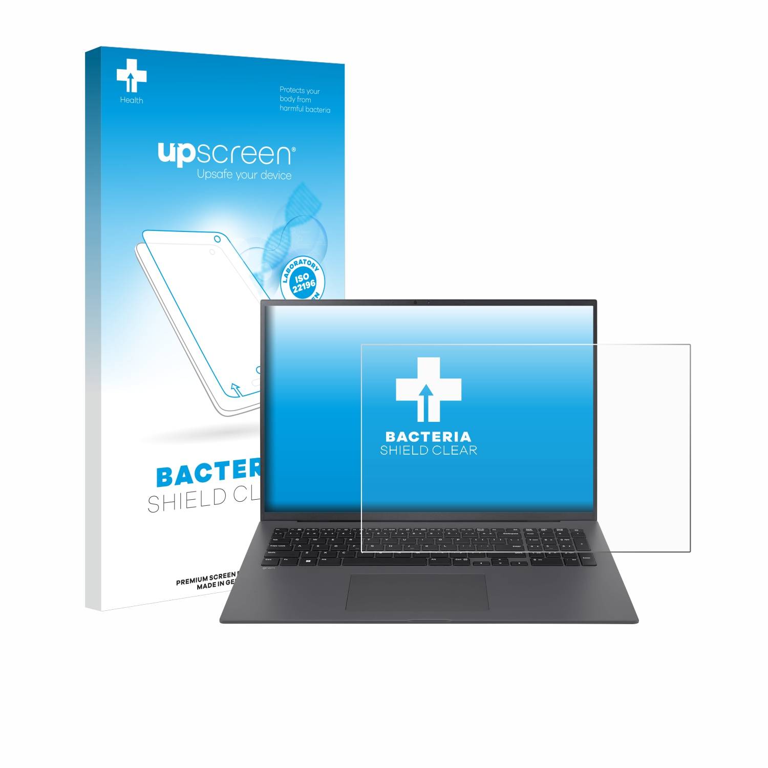 upscreen Bacteria Shield Schutzfolie für LG gram 17 2024 - Antibakteriell