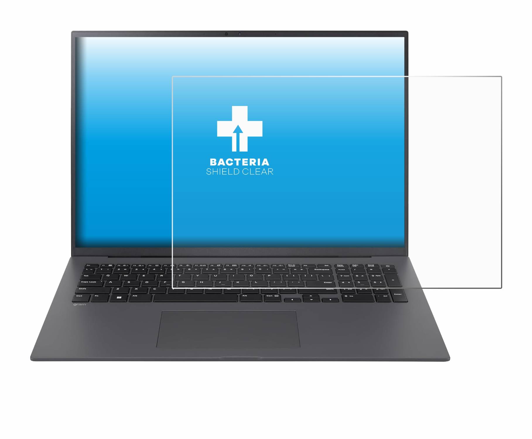 upscreen Bacteria Shield Schutzfolie für LG gram 17 2024 - Antibakteriell