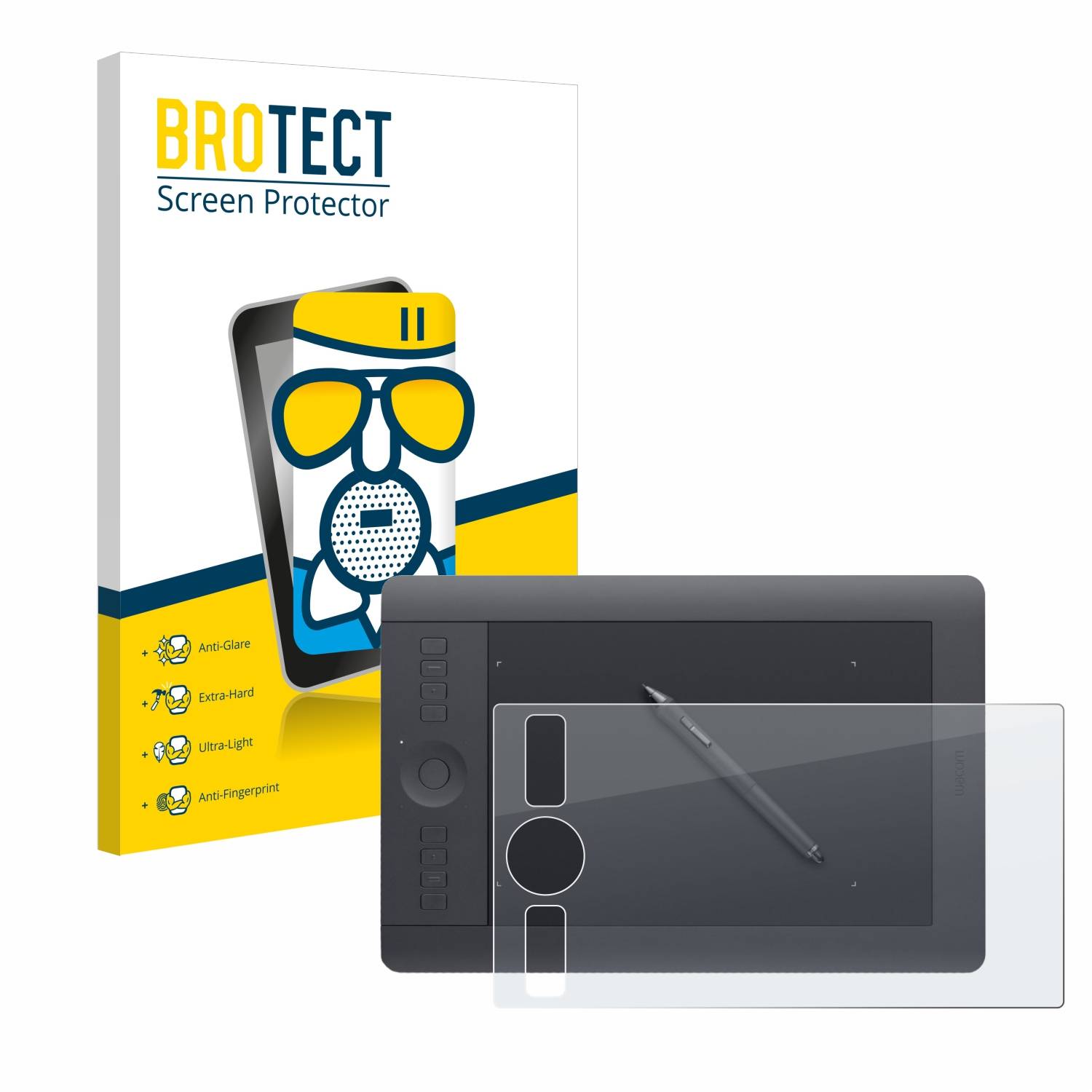 BROTECT AirGlass Flexible Schutz Glas Folie für Wacom Intuos Pro S PTH-460 Matt Entspiegelt