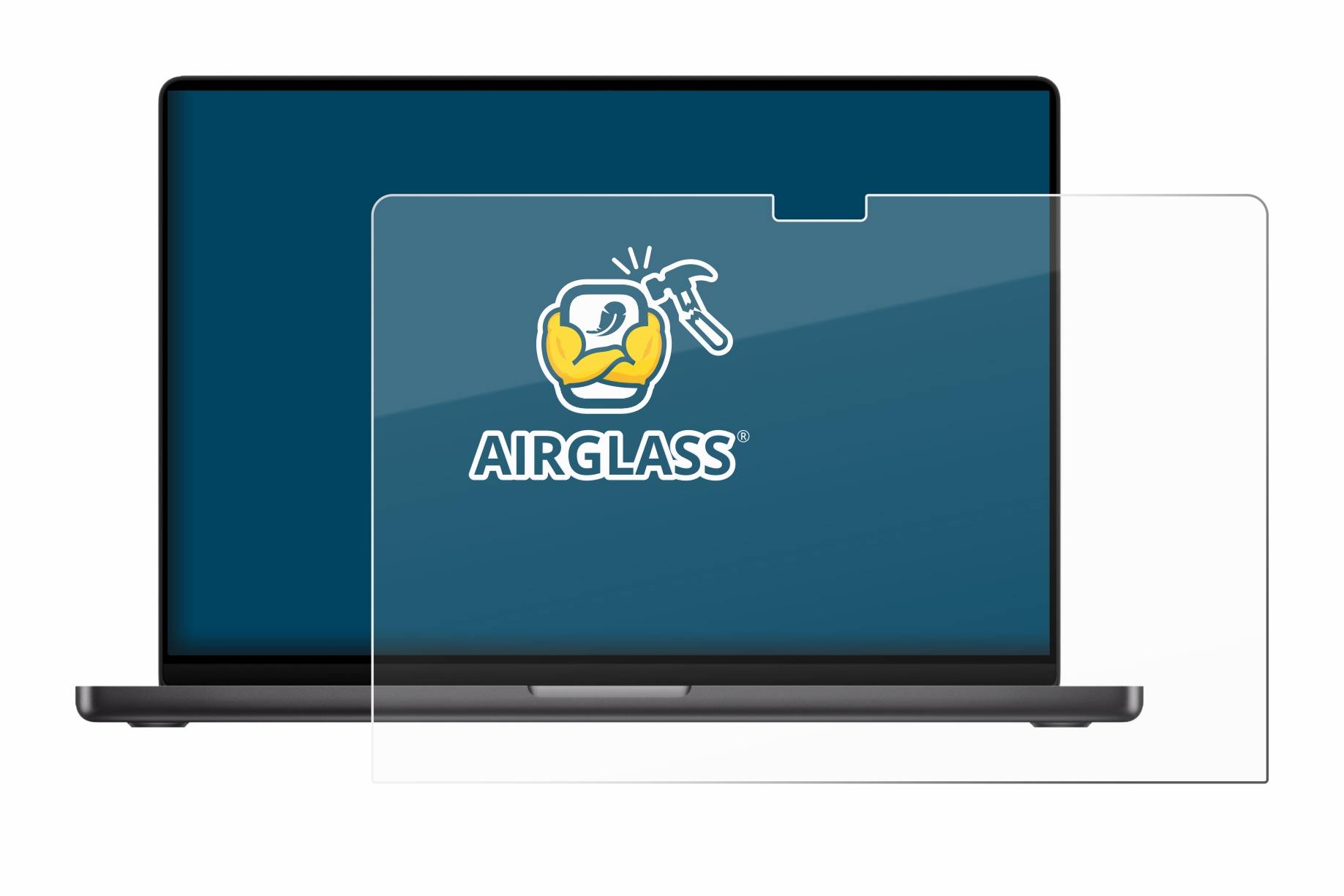 BROTECT AirGlass Glas Panzer-Folie für Apple MacBook Pro 16 2023 M3 - Schutzglas