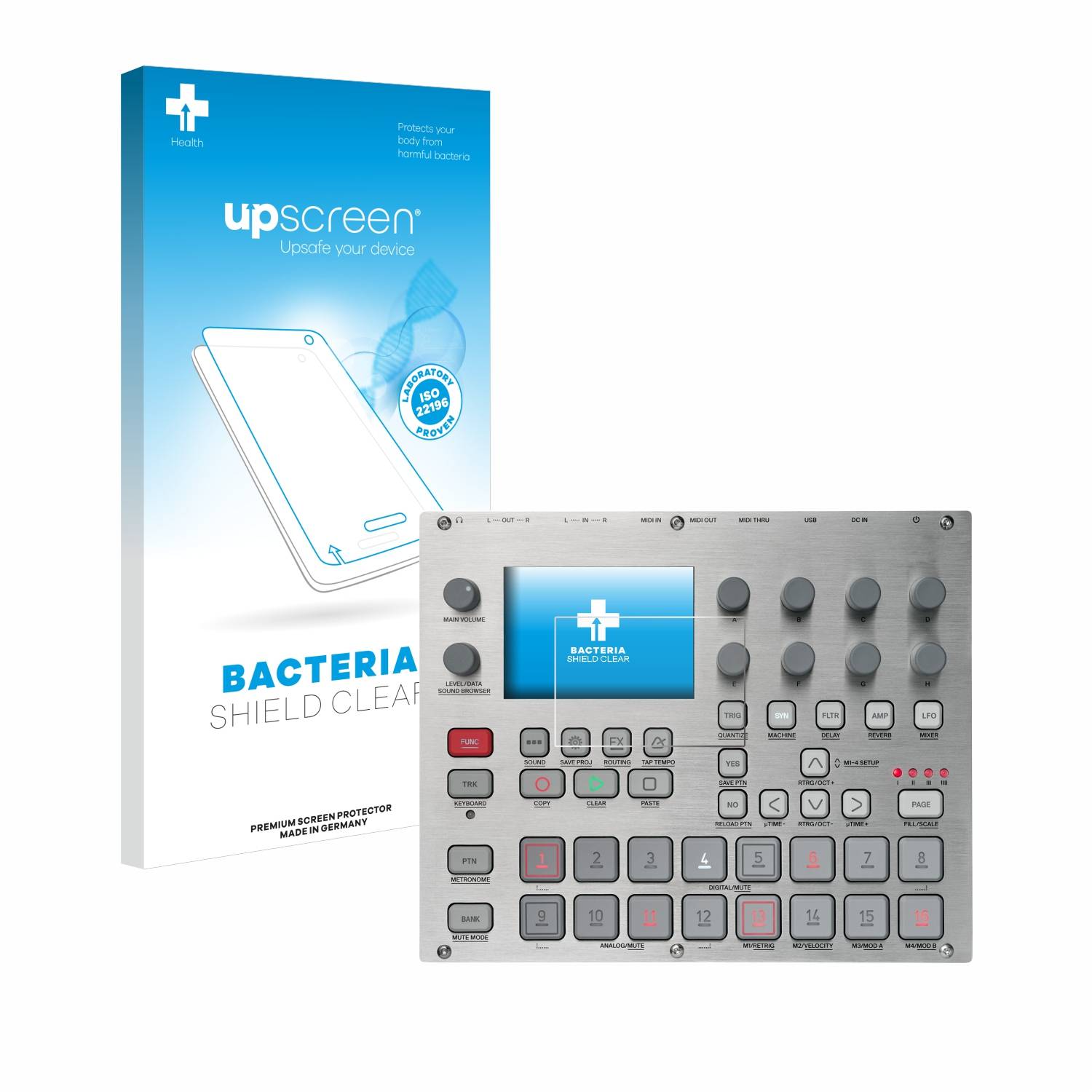 upscreen Bacteria Shield Schutzfolie für Elektron Syntakt E25 Remix Edition - Antibakteriell