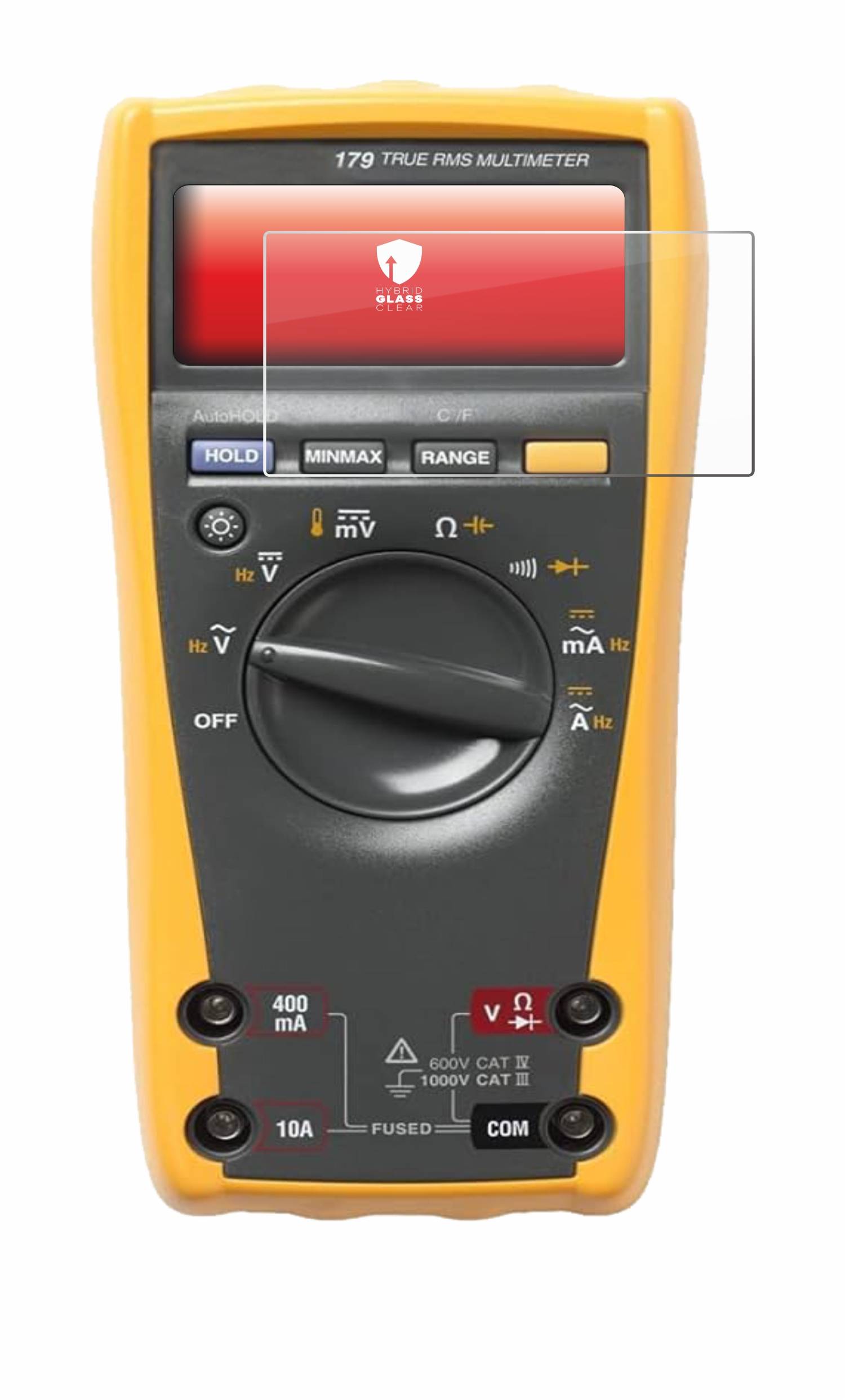 upscreen Hybrid Glas Panzer-Folie für Fluke 179 Multimeter