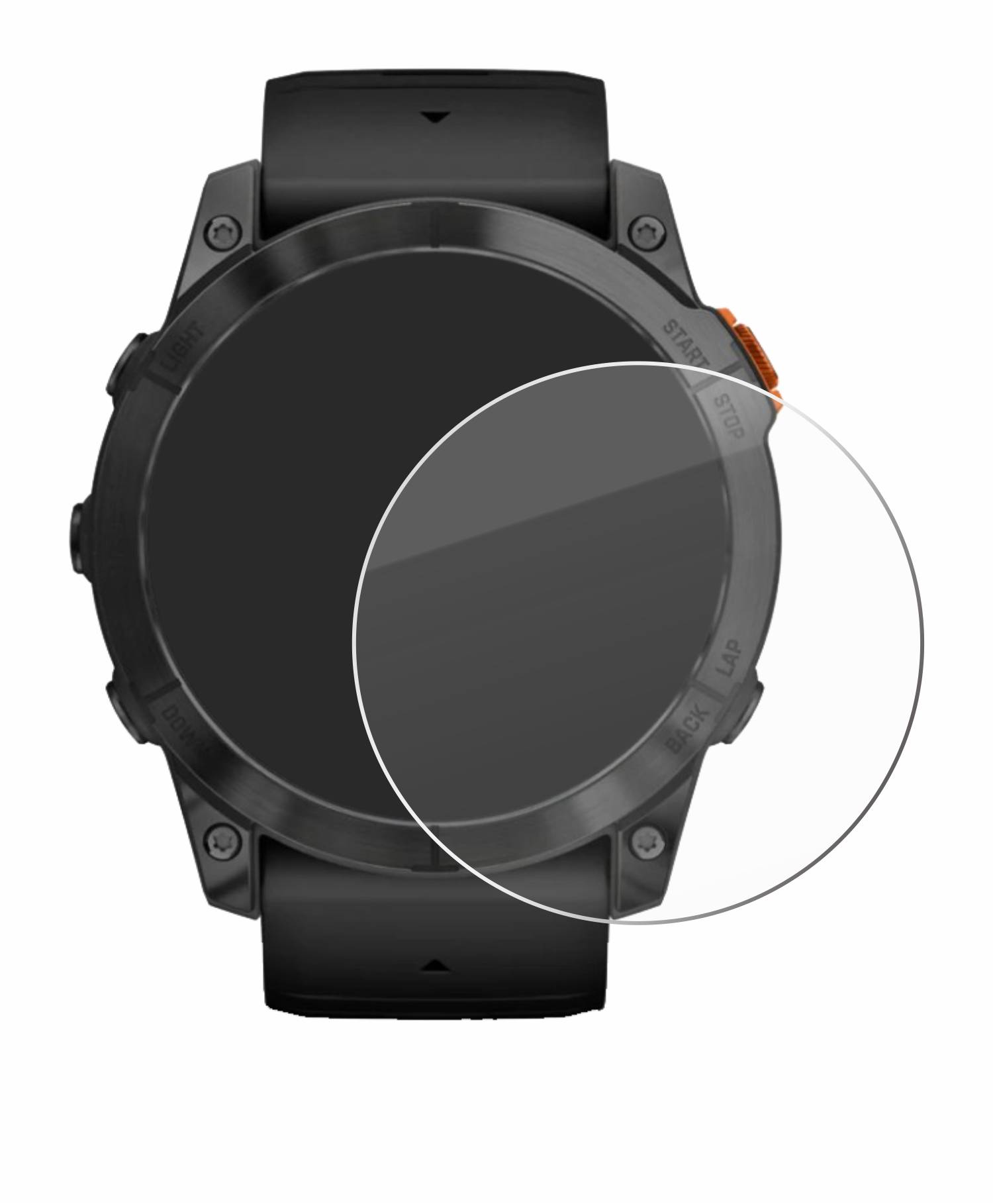 Savvies Clear Schutzglas für Garmin Fenix 7X Pro Solar (51 mm)
