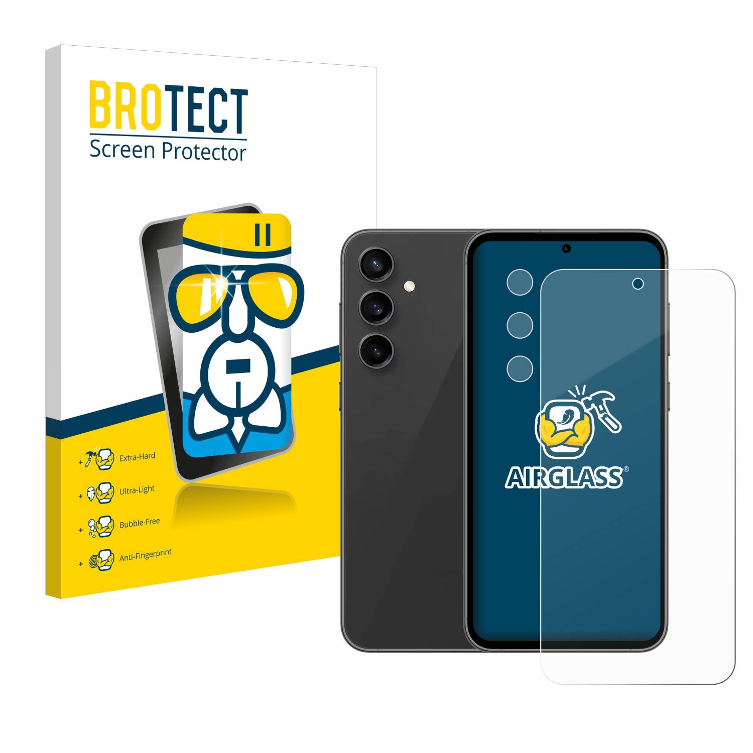 BROTECT AirGlass Glas Schutz-Folie für Samsung Galaxy S23 FE (Display+Kamera) - Schutzglas