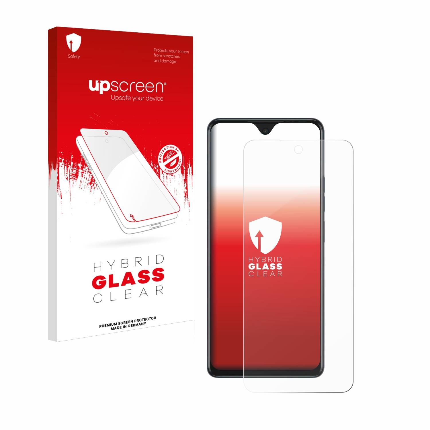 upscreen Hybrid Glas Panzer-Folie für Tecno Spark 10 Pro