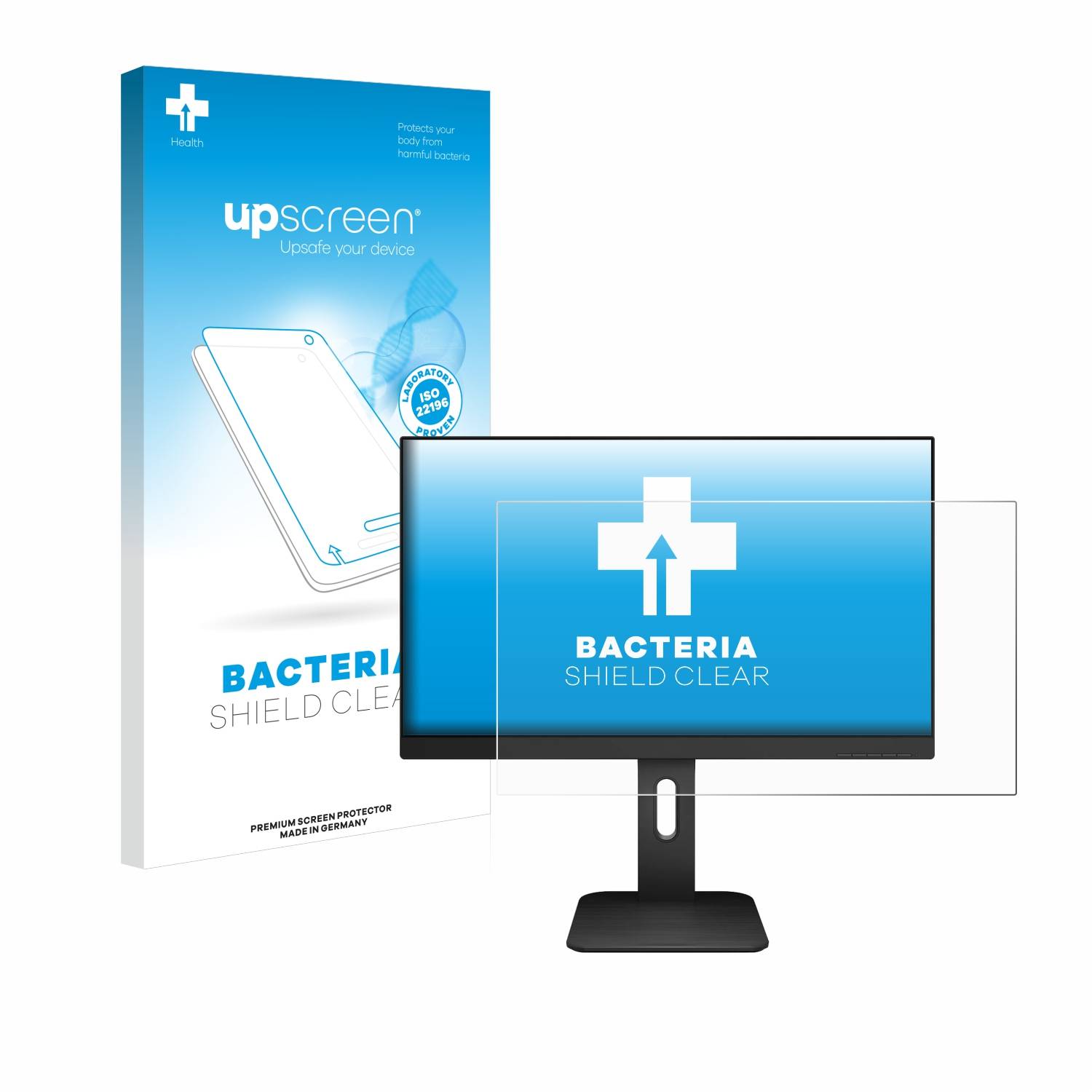 upscreen Bacteria Shield Schutzfolie für AOC 24P1 - Antibakteriell