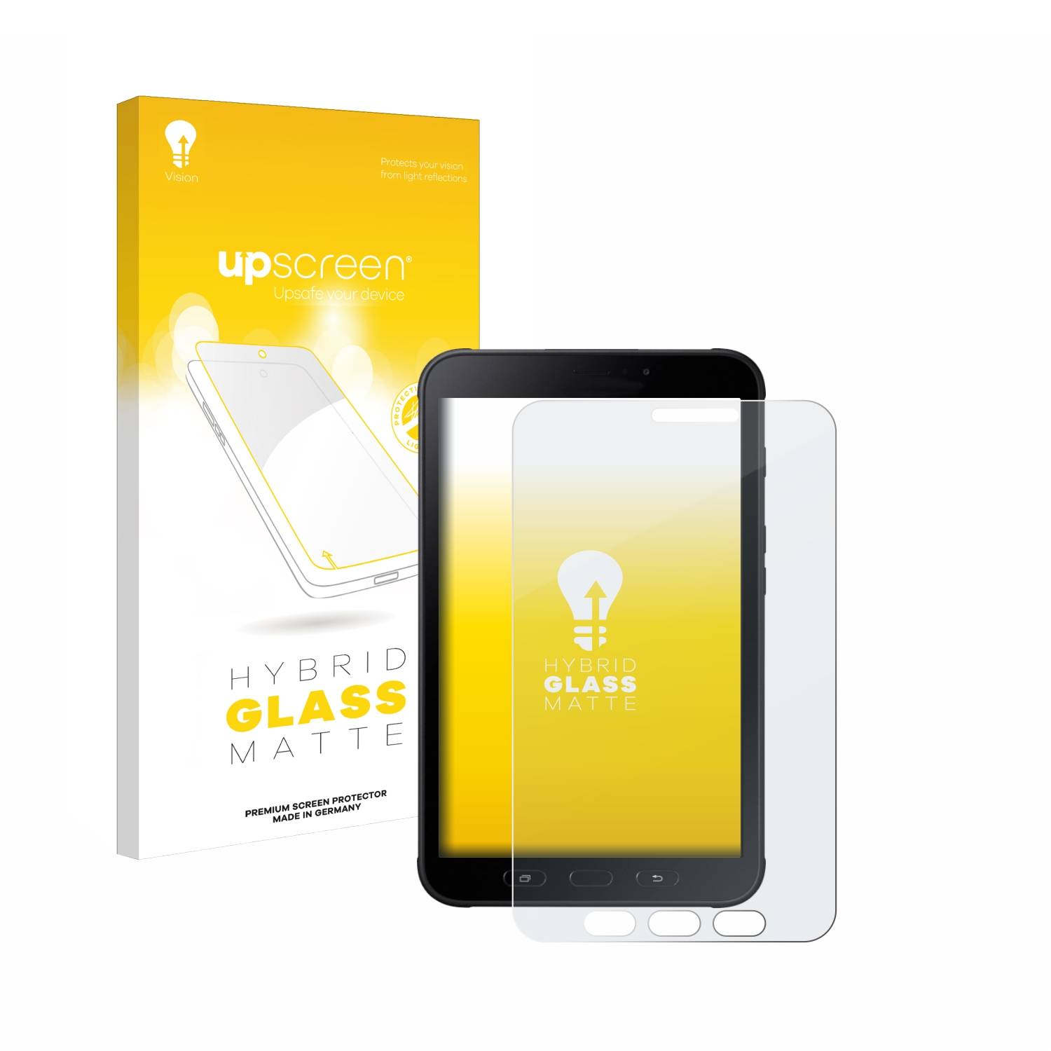 upscreen Hybrid Glas Matt Panzer-Folie für Samsung Galaxy Tab Active 2 SM-T395