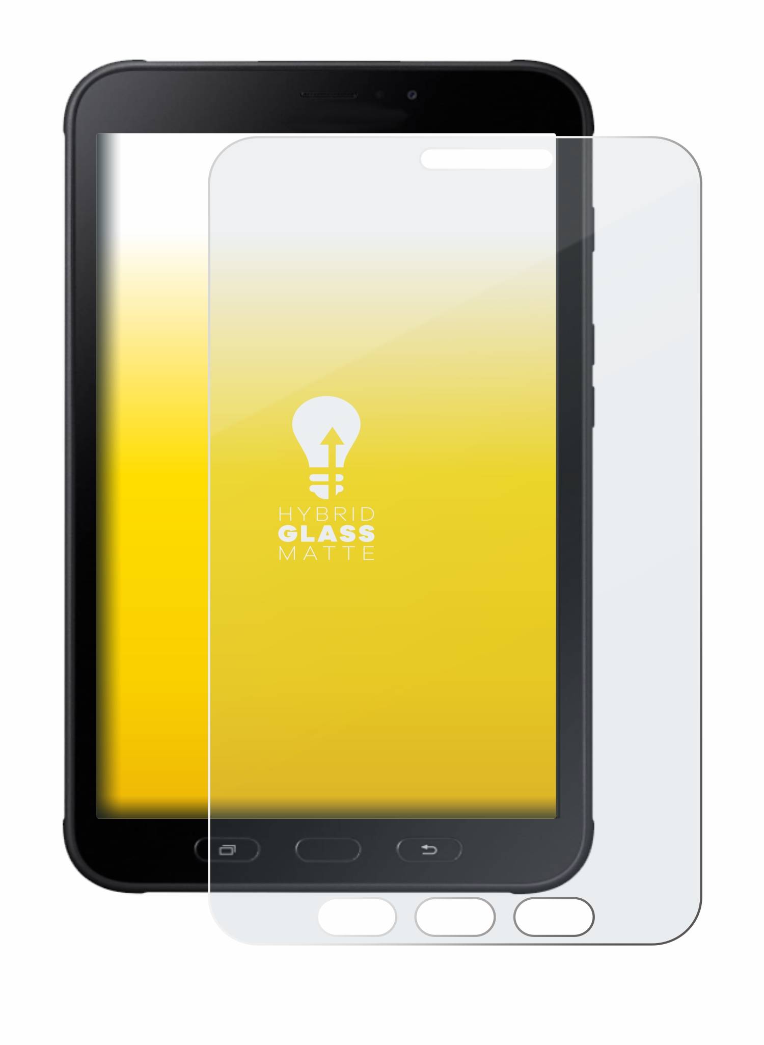 upscreen Hybrid Glas Matt Panzer-Folie für Samsung Galaxy Tab Active 2 SM-T395