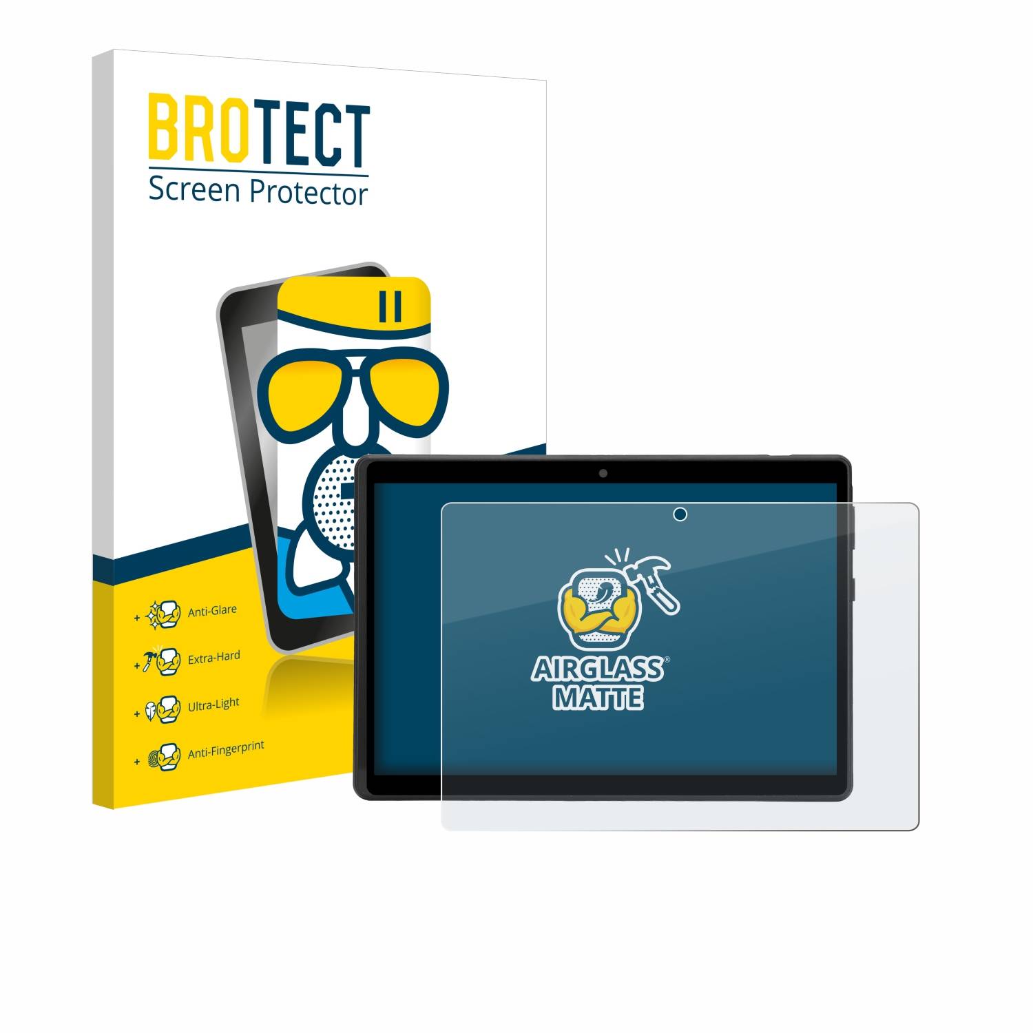 BROTECT AirGlass Flexible Schutz Glas Folie für Pusokei Tablet 8" Matt Entspiegelt