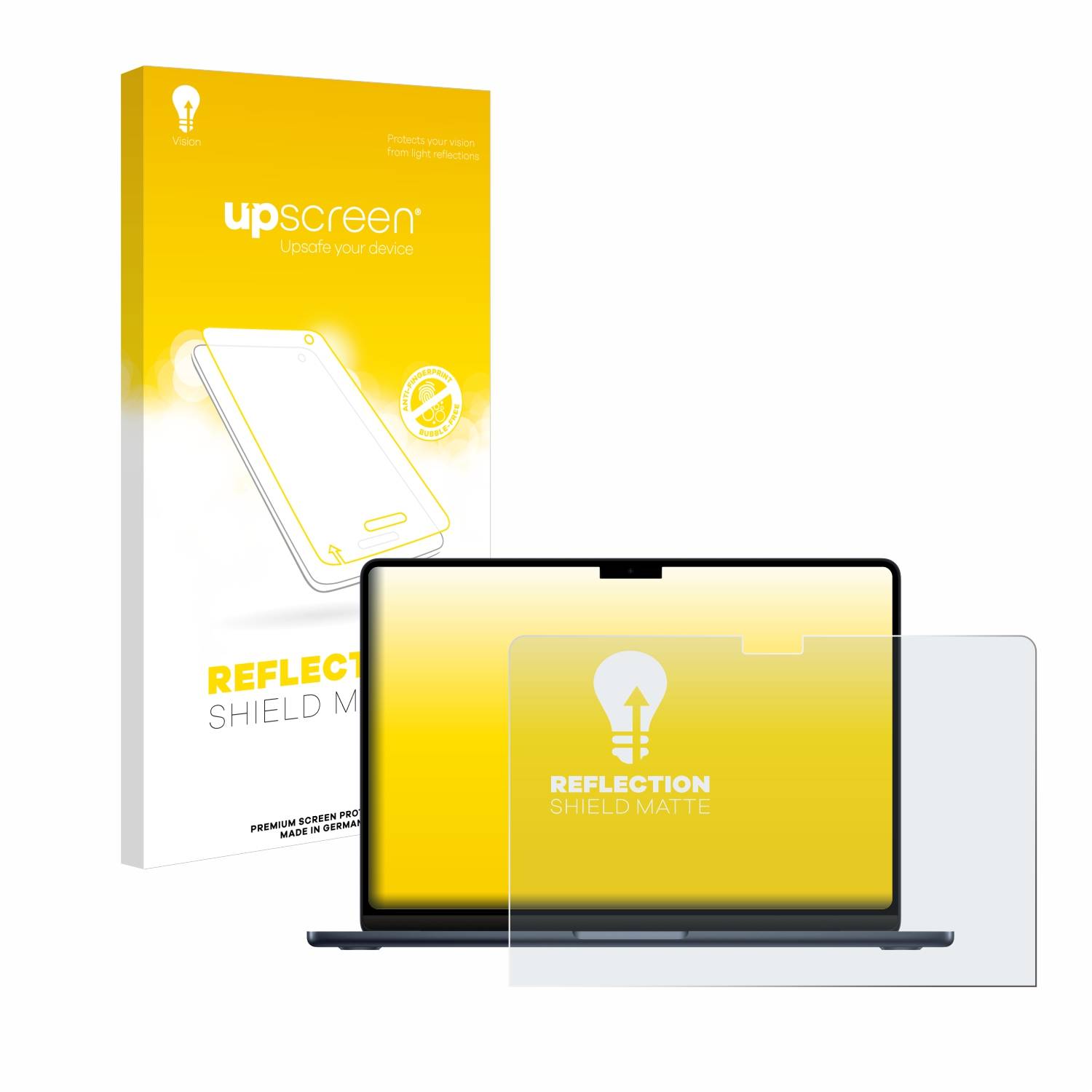 upscreen Reflection Shield Matt Schutzfolie für Apple MacBook Air 13 M3 2024