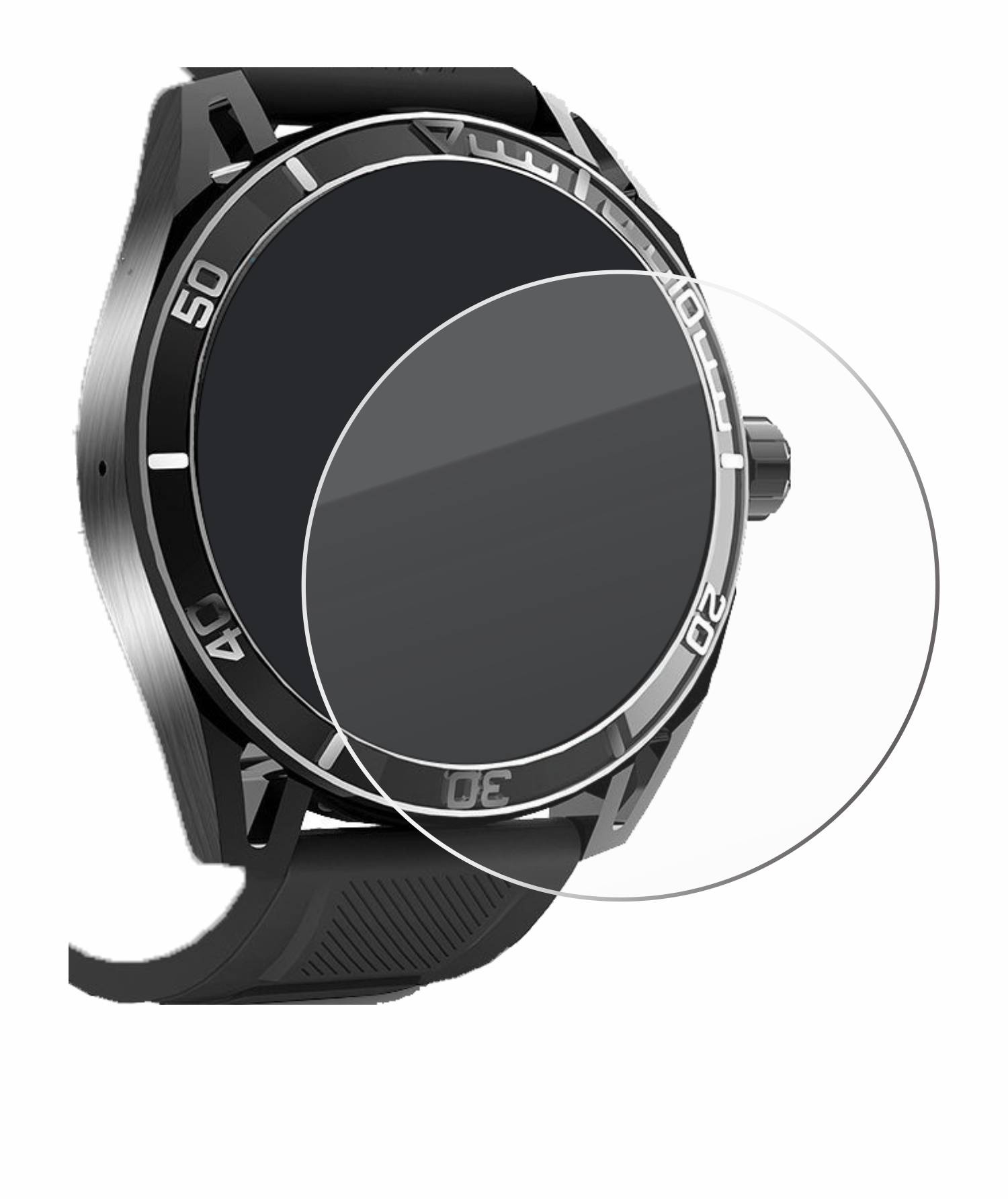 Savvies Clear Schutzglas für Yuede Smartwatch 1.43 (rund)
