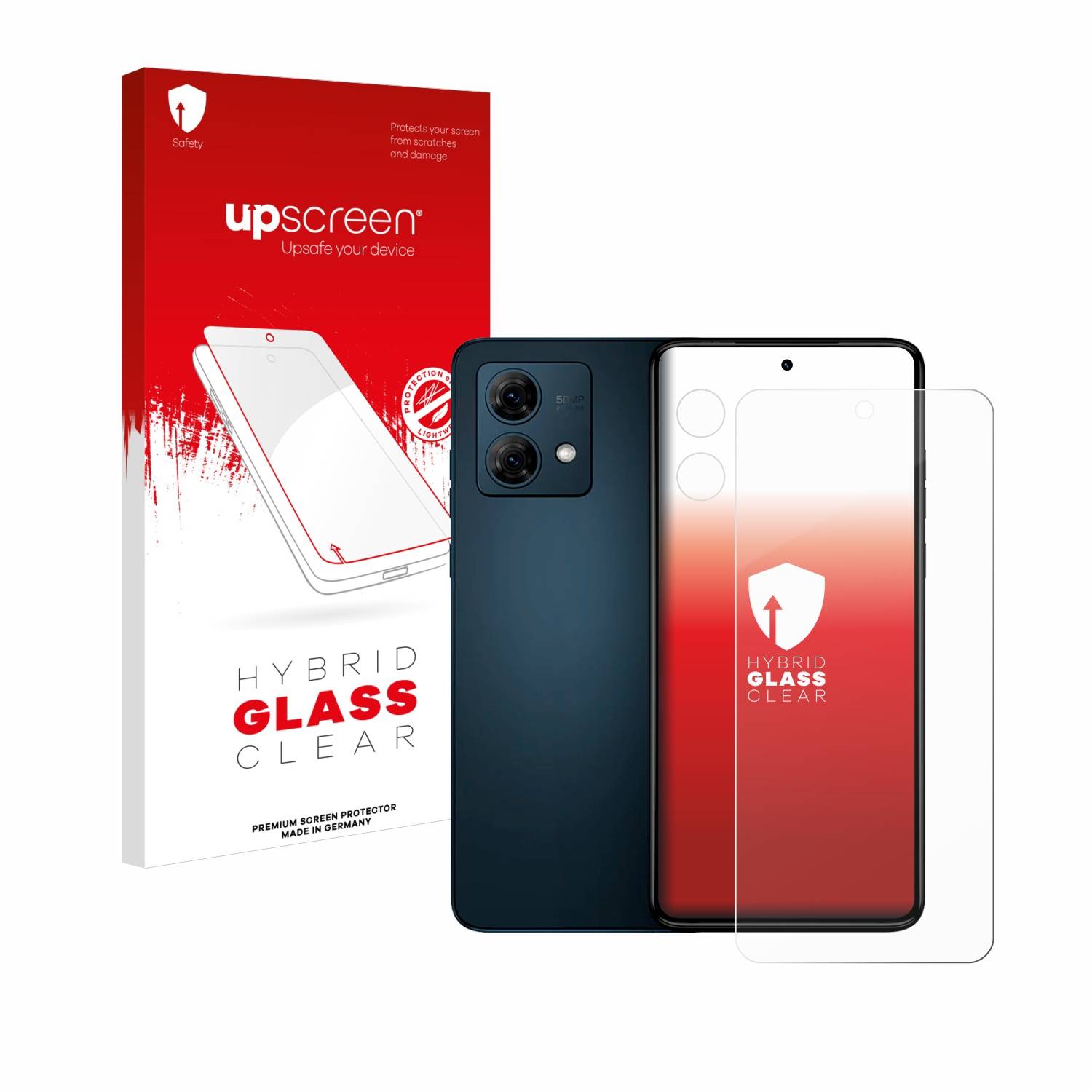 upscreen Hybrid Glas Panzer-Folie für Motorola Moto G84 (Display+Kamera)