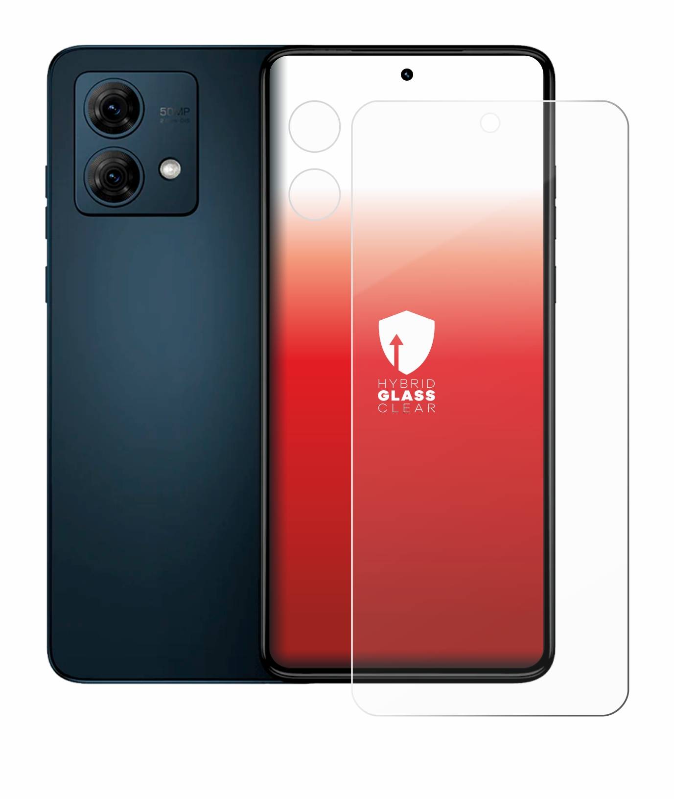 upscreen Hybrid Glas Panzer-Folie für Motorola Moto G84 (Display+Kamera)