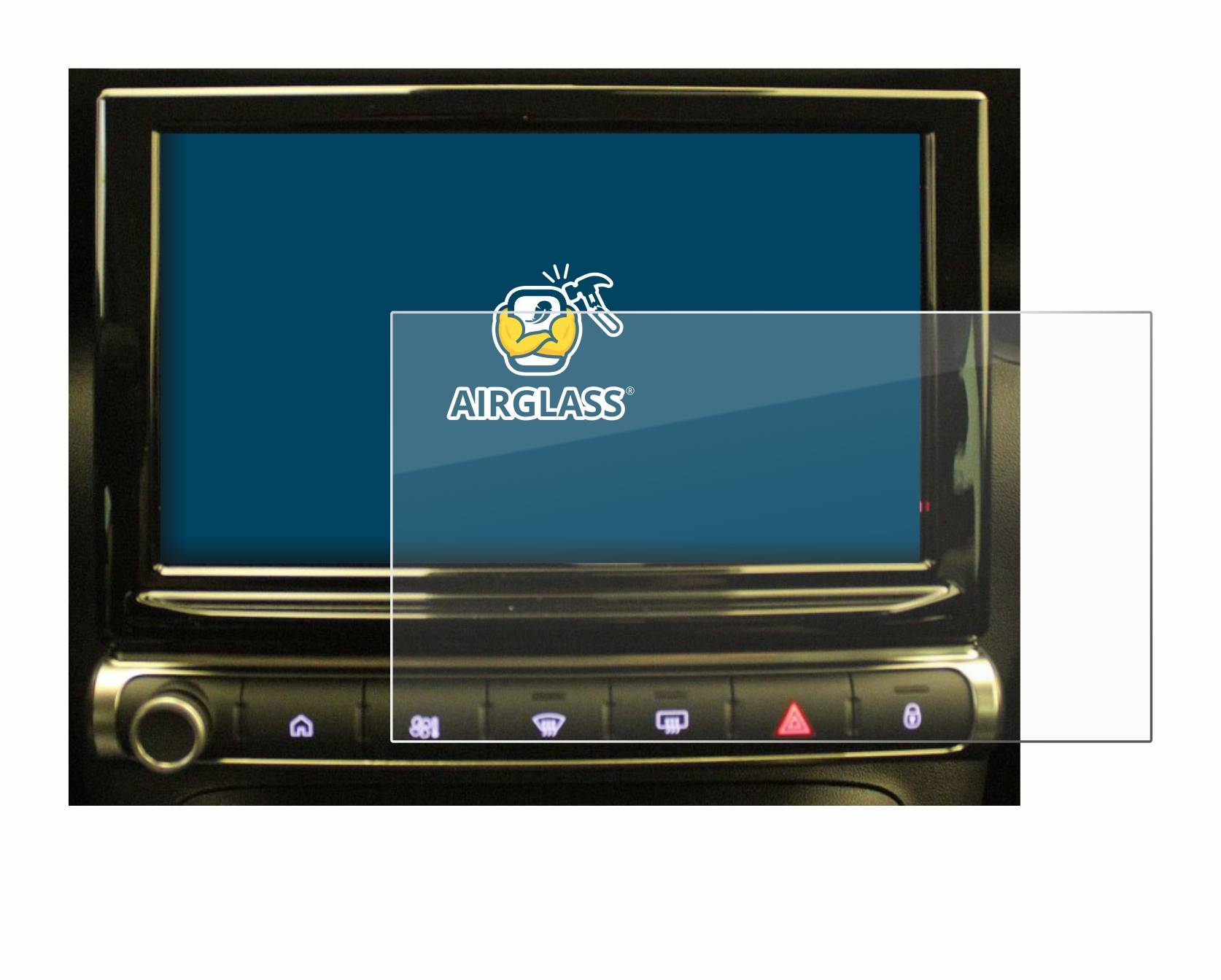 BROTECT AirGlass Glas Schutz-Folie für Citroen C3 Aircross Infotainment System - Schutzglas