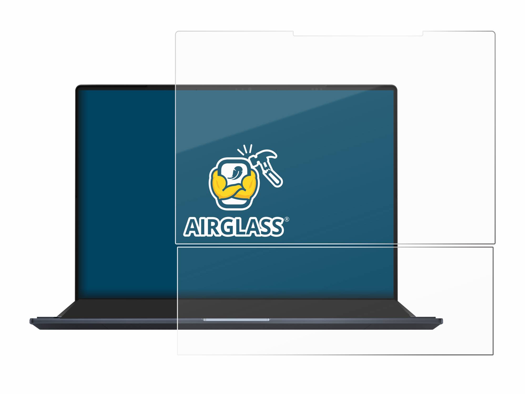 BROTECT AirGlass Glas Schutz-Folie für ASUS ZenBook Pro 14 Duo OLED UX8402 ) - Schutzglas