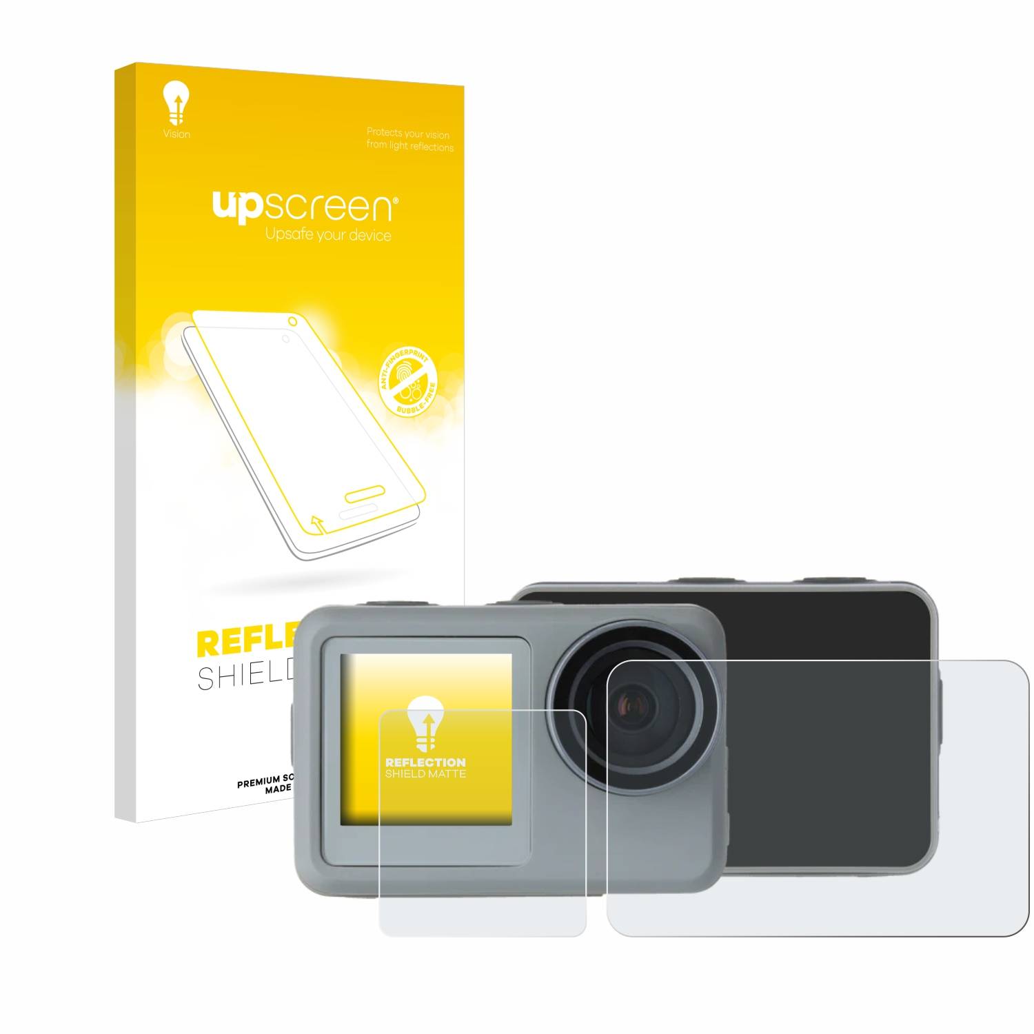 upscreen Reflection Shield Matt Schutzfolie für Rollei Actioncam 9s Plus