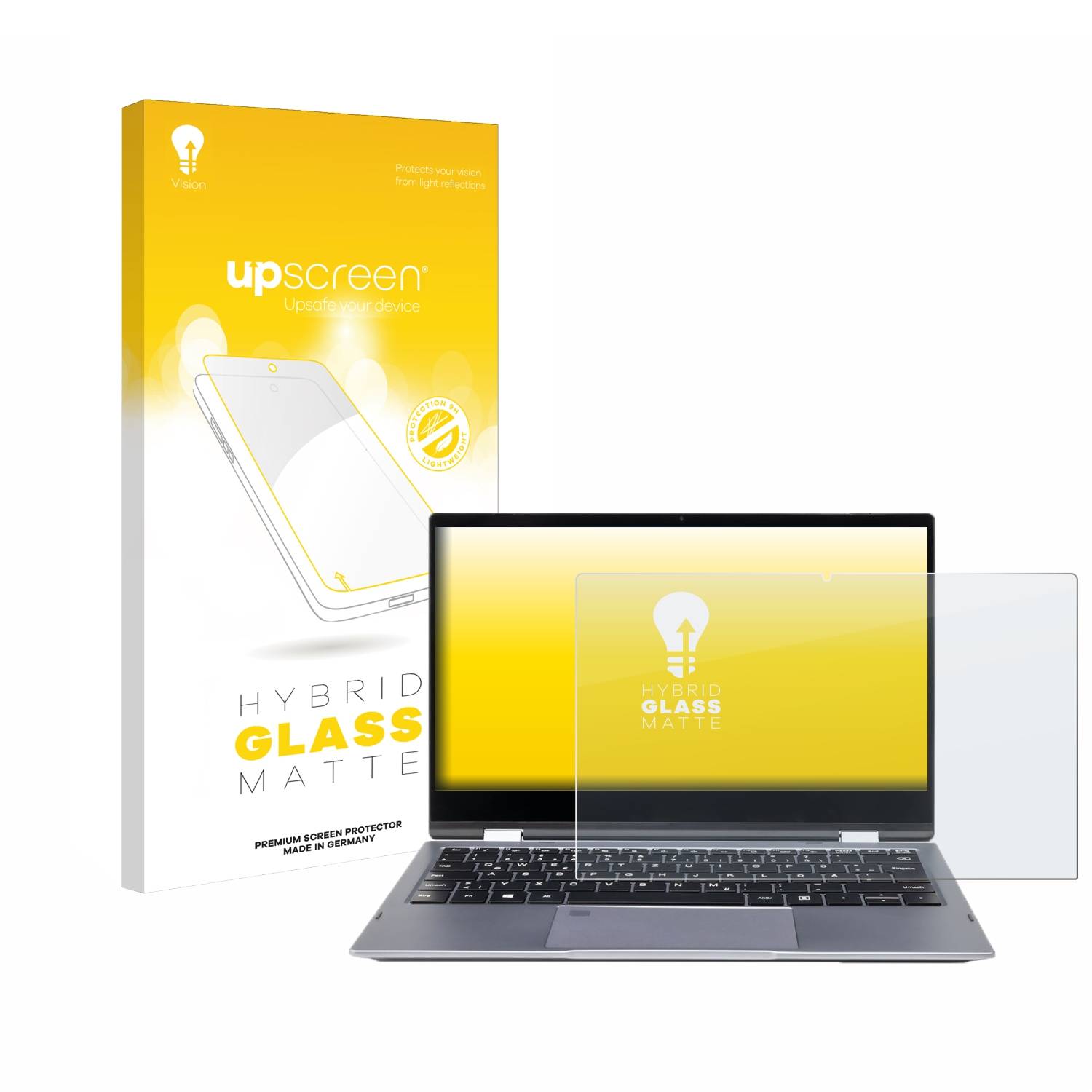 upscreen Hybrid Glas Matt Schutz-Folie für Wortmann Terra Mobile 360-13U