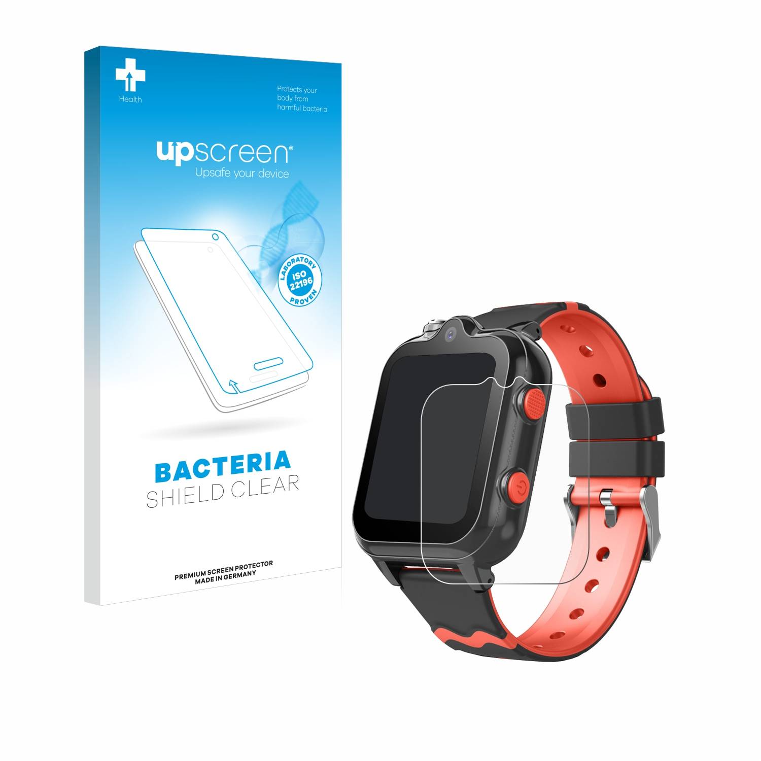 upscreen Schutzfolie für Yuede Kids Smartwatch 1.69" Antibakterielle Folie Klar Anti-Kratzer