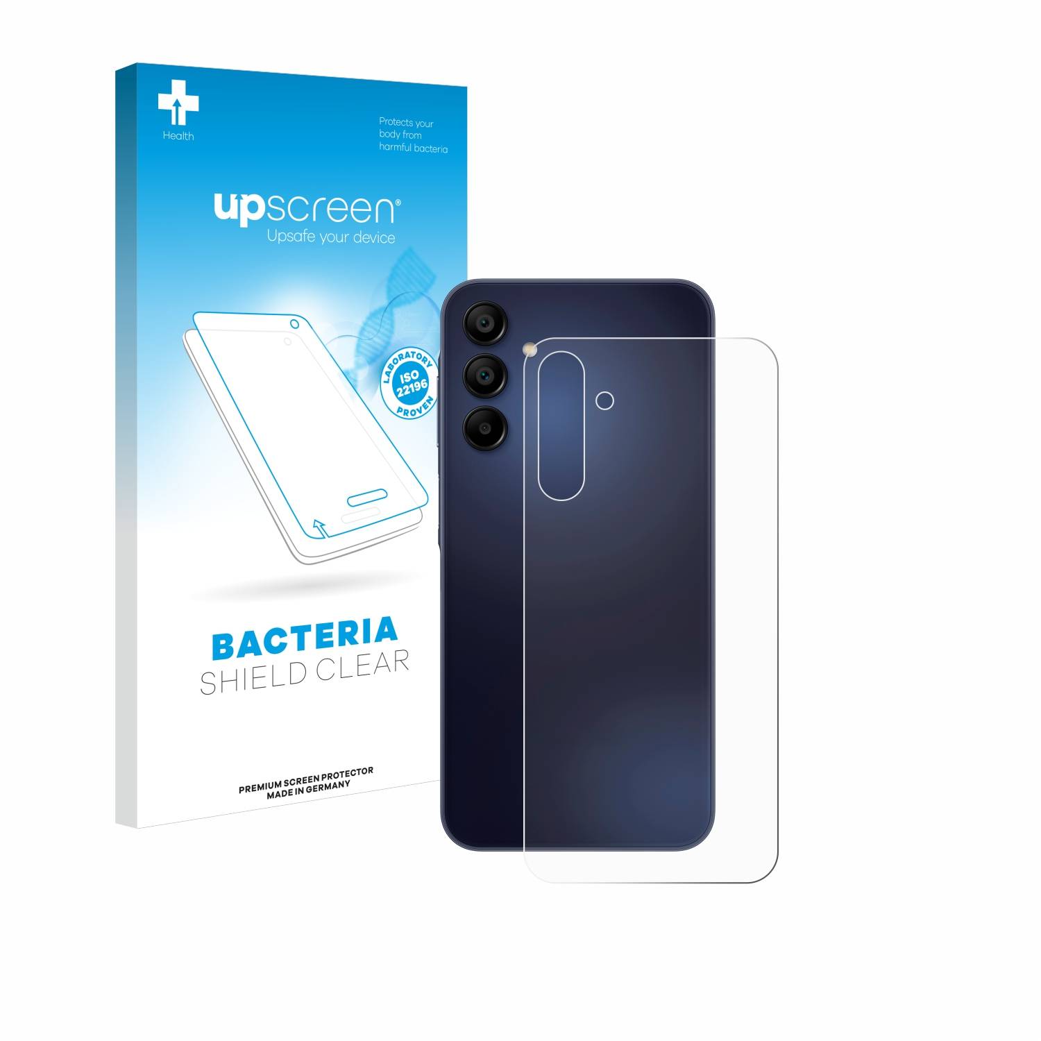 upscreen Bacteria Shield Schutzfolie für Samsung Galaxy A15 (Rückseite) - Antibakteriell