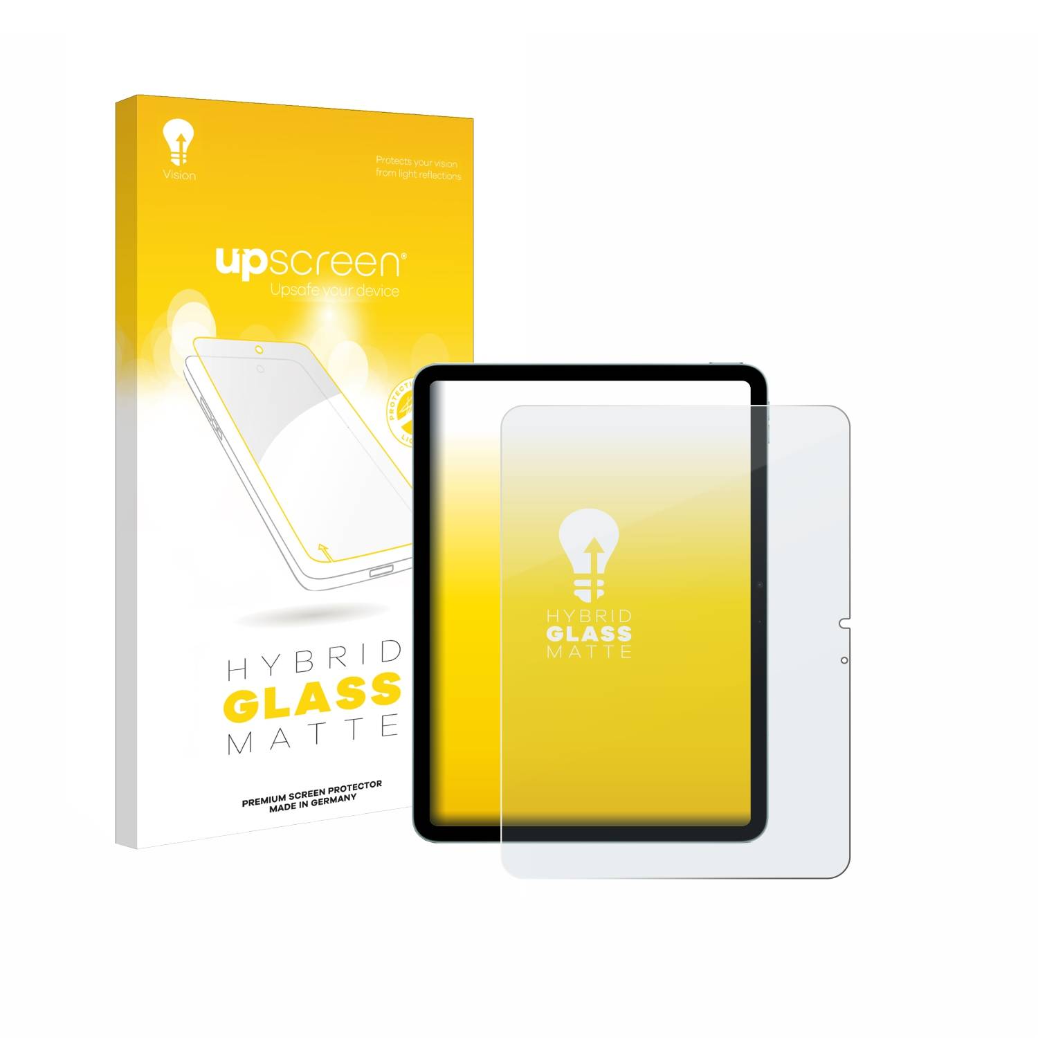 upscreen Hybrid Glas Matt Schutz-Folie für Apple iPad Air 11 WiFi 2024