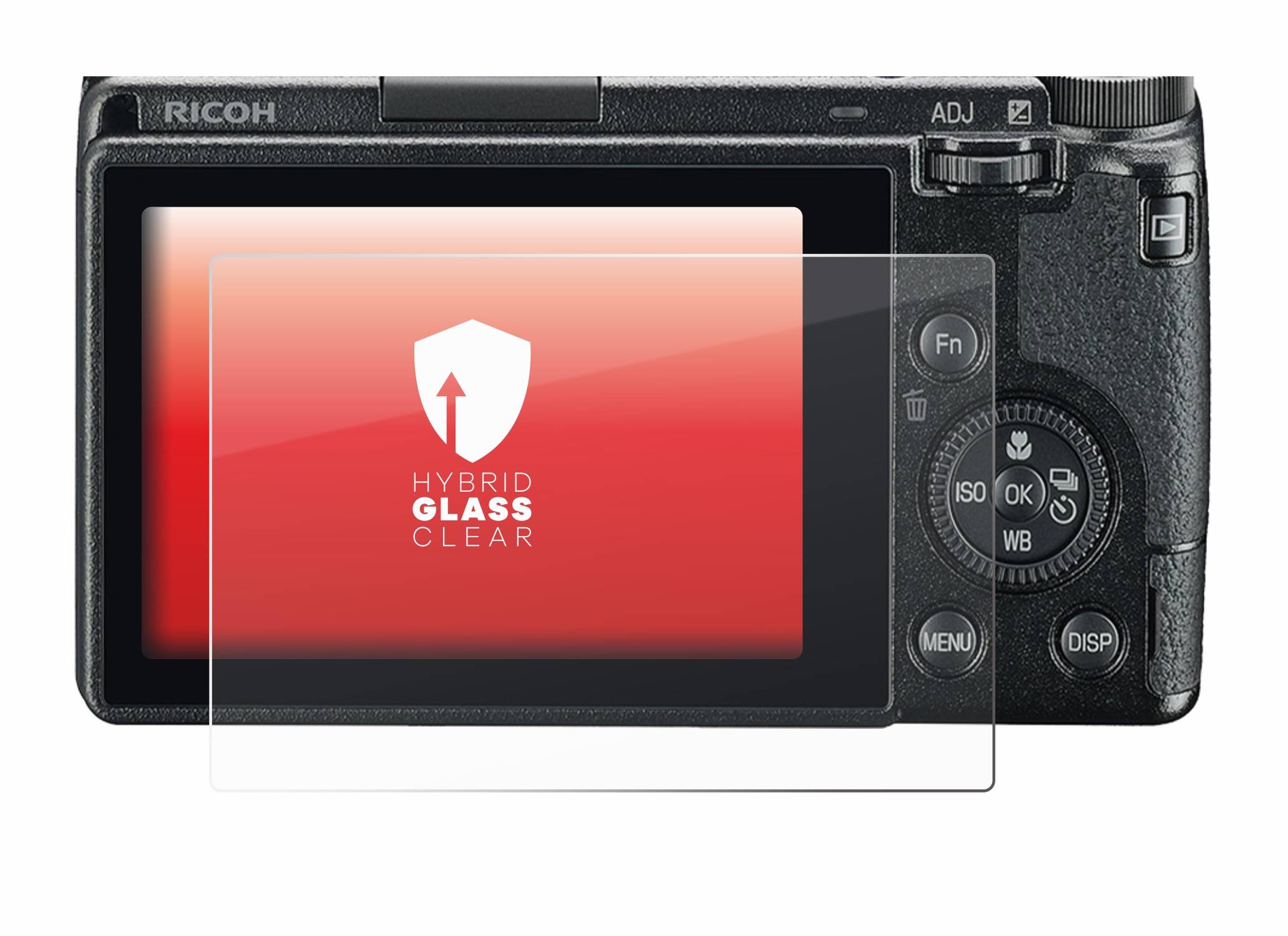 upscreen Hybrid Glas Schutz-Folie für Ricoh GR III 2019 R02010