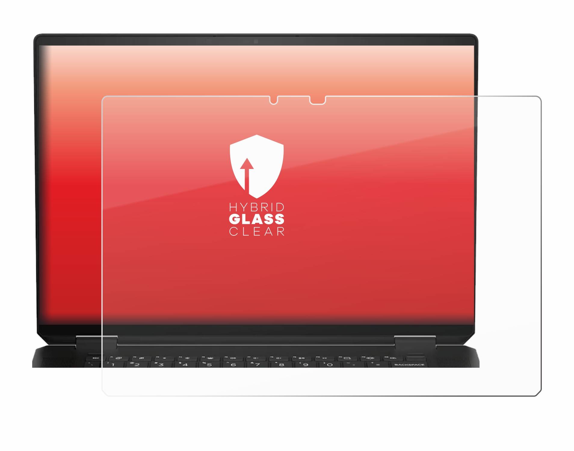 upscreen Hybrid Glas Schutz-Folie für HP Spectre x360 16 2-in-1 2024