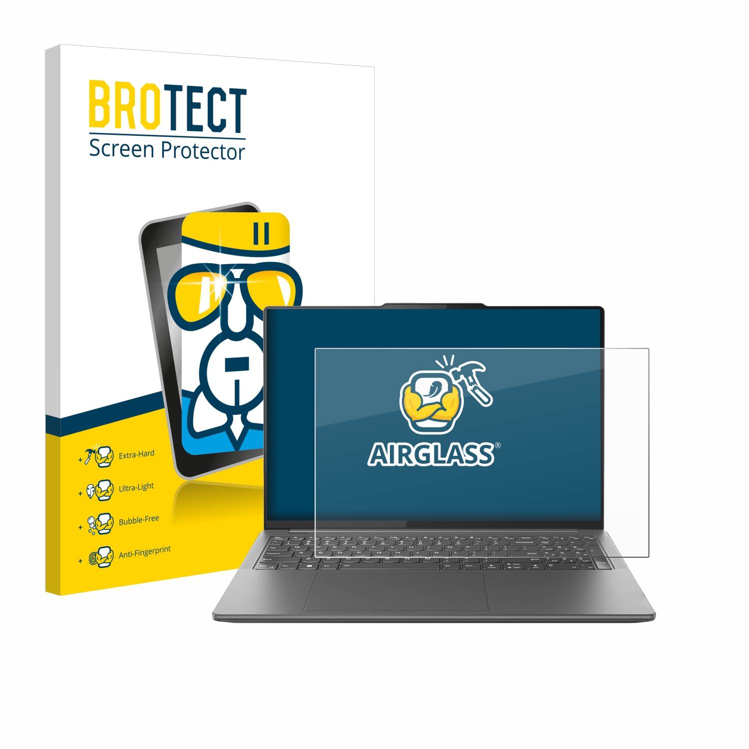 BROTECT AirGlass Glas Panzer-Folie für Lenovo Yoga Pro 9i Gen 9 16 Non-Touch - Schutzglas