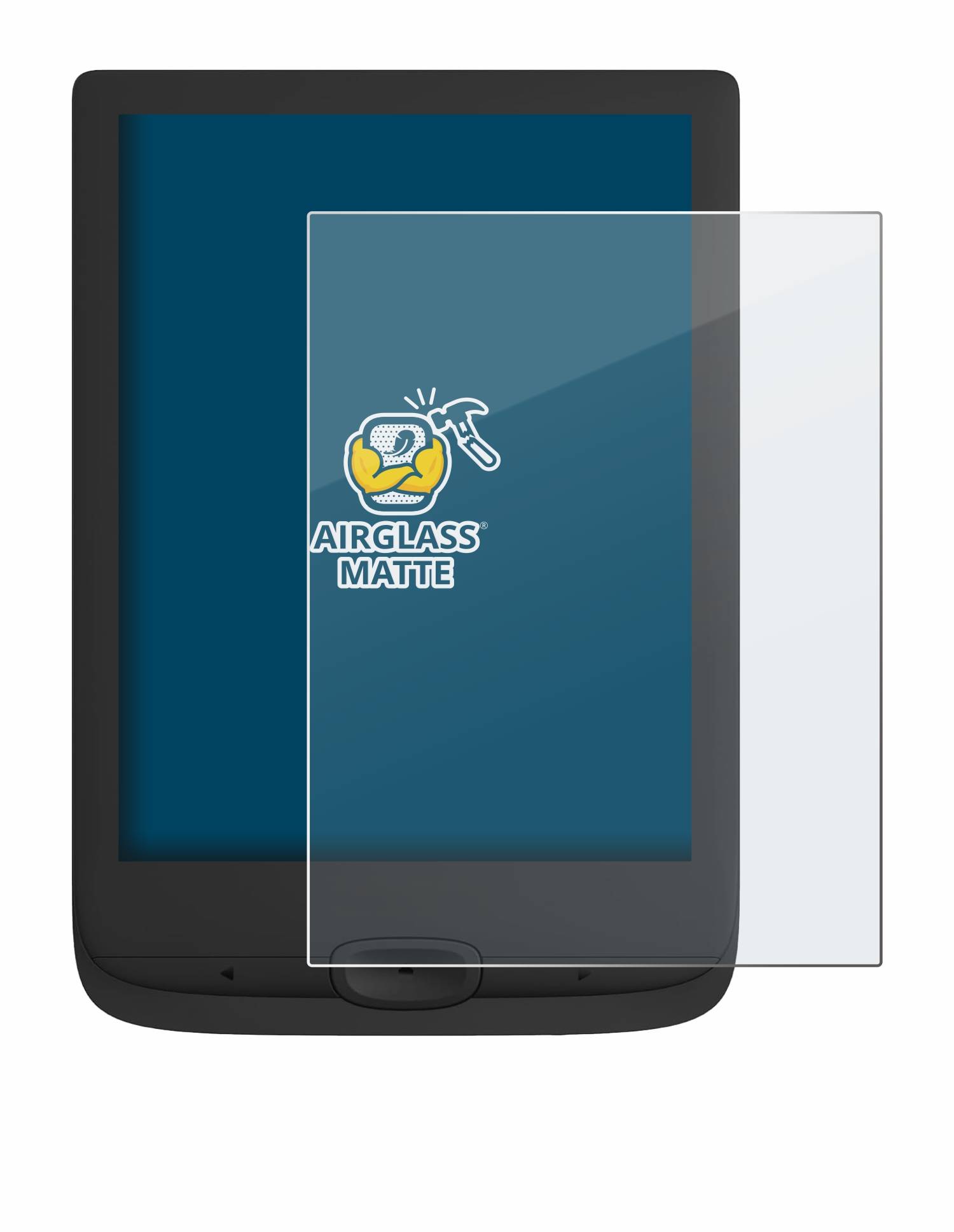 BROTECT AirGlass Flexible Schutz Glas Folie für PocketBook Basic Lux 4 Matt Entspiegelt