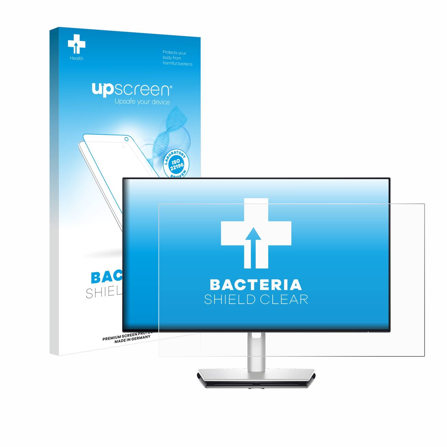 upscreen Bacteria Shield Schutzfolie für Dell U2424HE - Antibakteriell