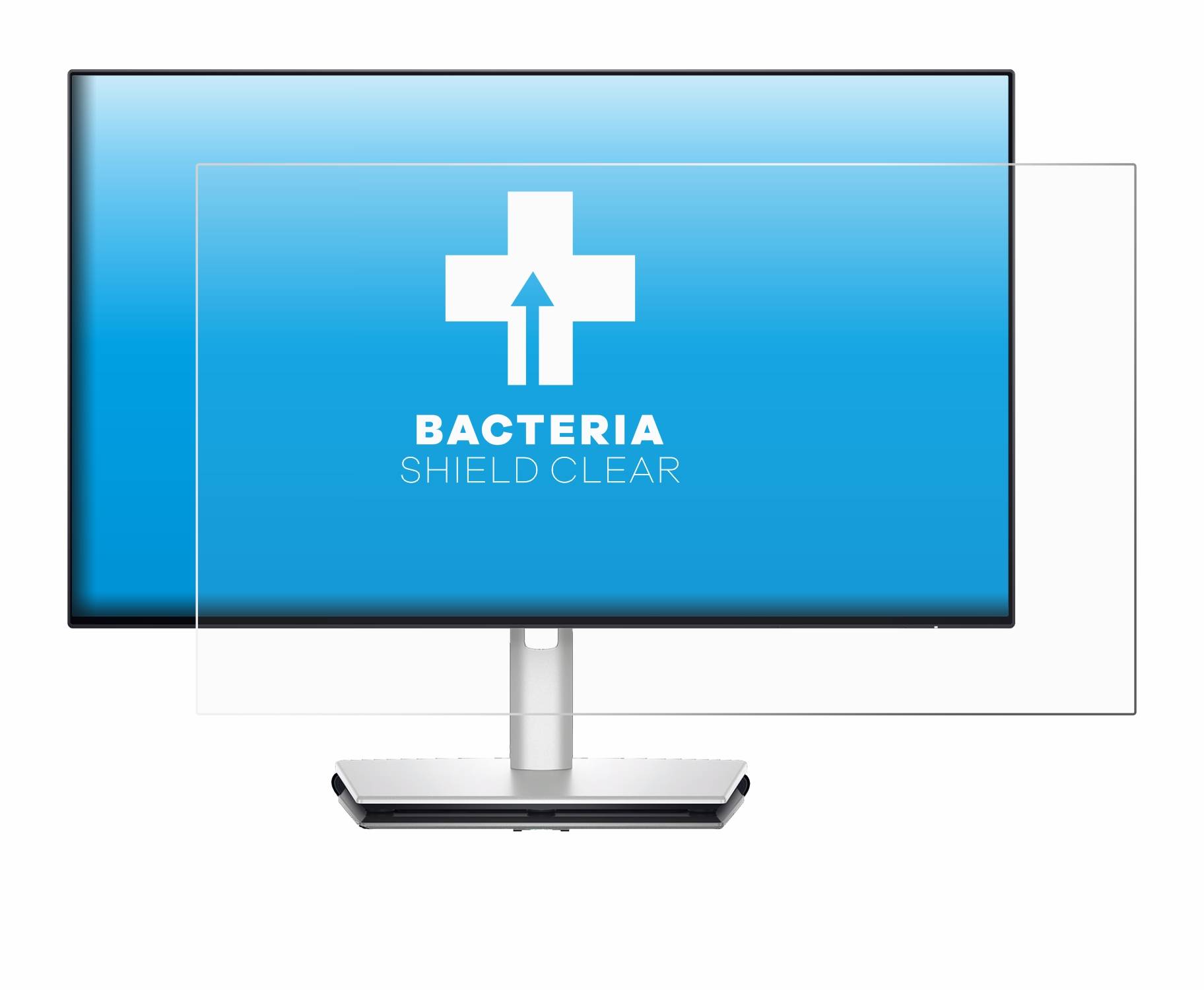 upscreen Bacteria Shield Schutzfolie für Dell U2424HE - Antibakteriell