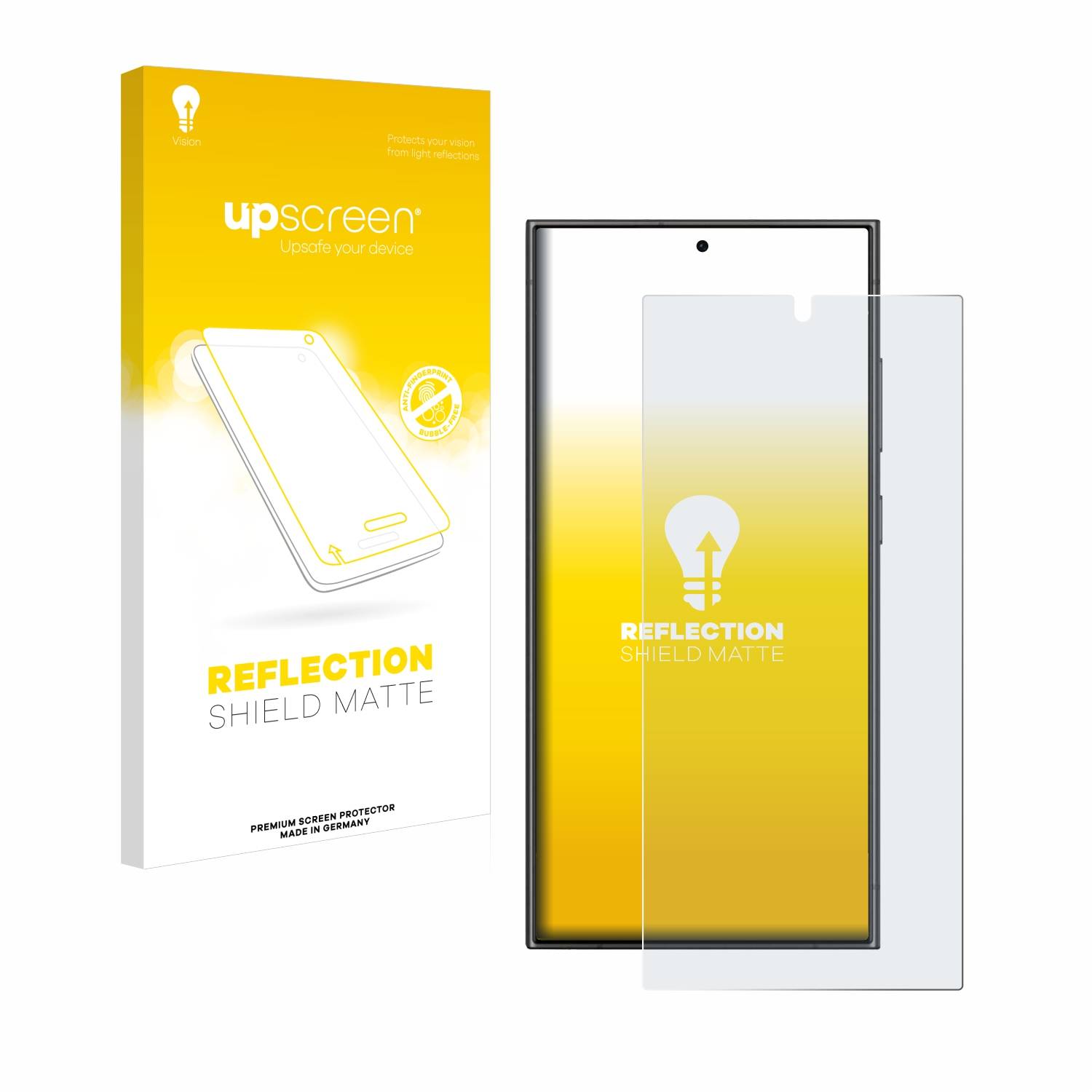 upscreen Reflection Shield Matt Schutzfolie für Samsung Galaxy S24 Ultra (case-friendly)