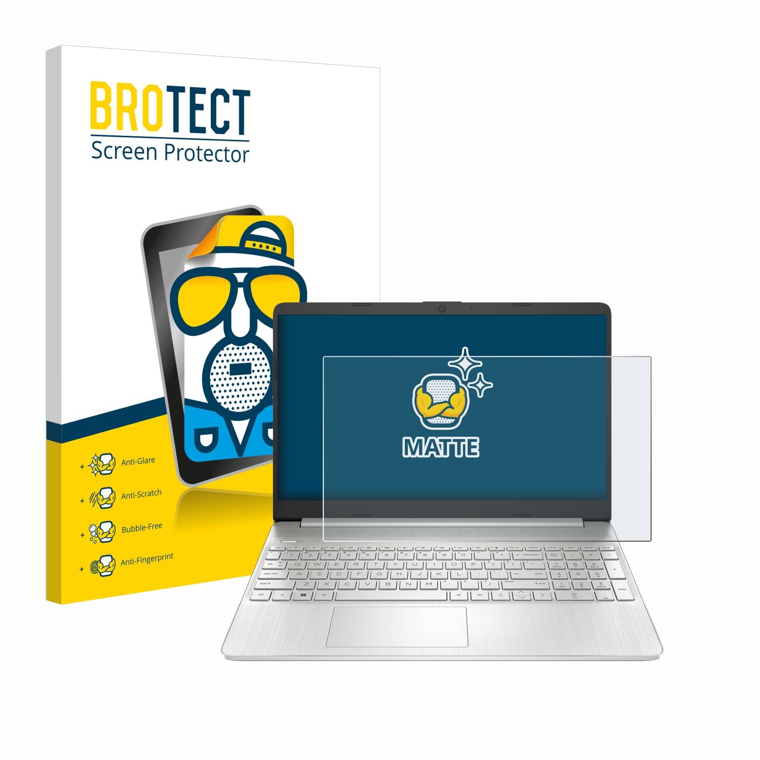 BROTECT Schutzfolie für HP Laptop 15s-eq2677ng Folie Matt Entspiegelt