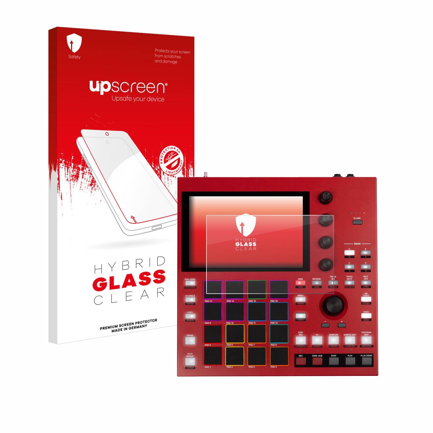 upscreen Flexible Schutz Glas Folie für Akai MPC One+ Schutzglas 9H Hybridglas Klar