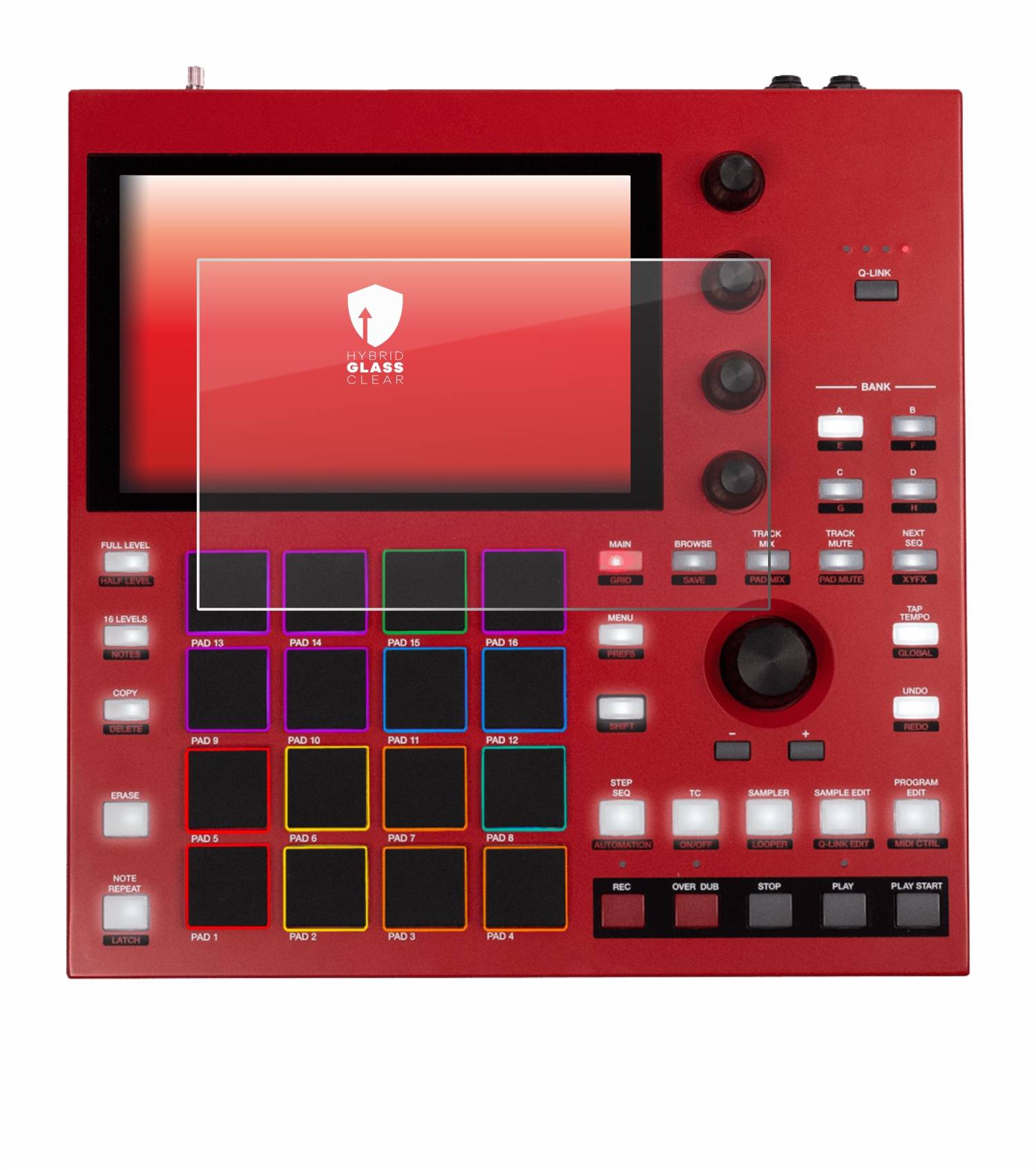 upscreen Flexible Schutz Glas Folie für Akai MPC One+ Schutzglas 9H Hybridglas Klar