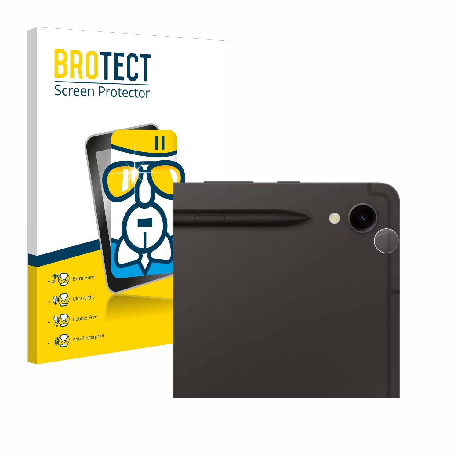 BROTECT AirGlass Glas Schutz-Folie für Samsung Galaxy Tab S9 WiFi (NUR Kameraschutz) - Schutzglas