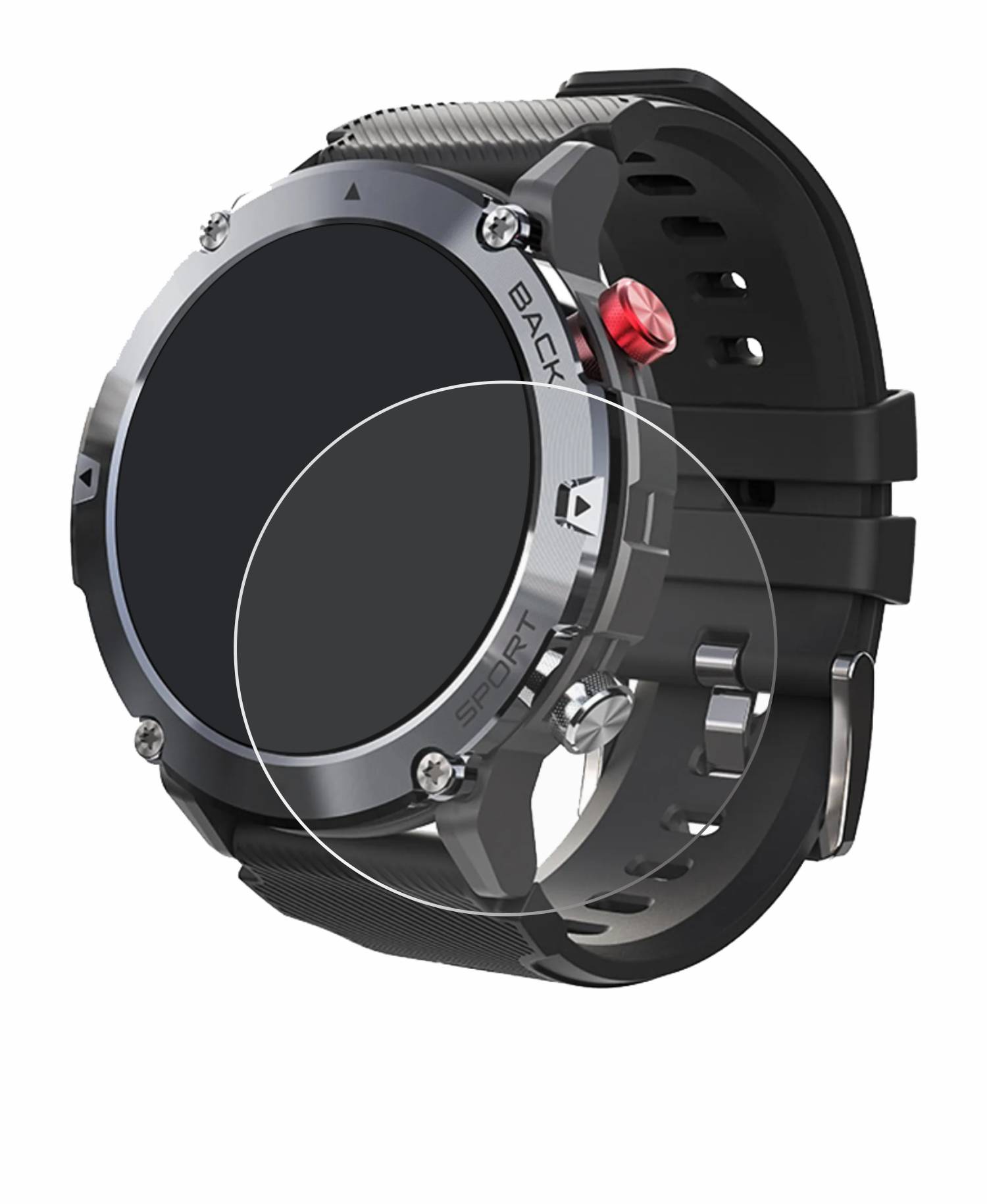 upscreen Bacteria Shield Schutzfolie für Darmowade Smartwatch 1.32 - Antibakteriell