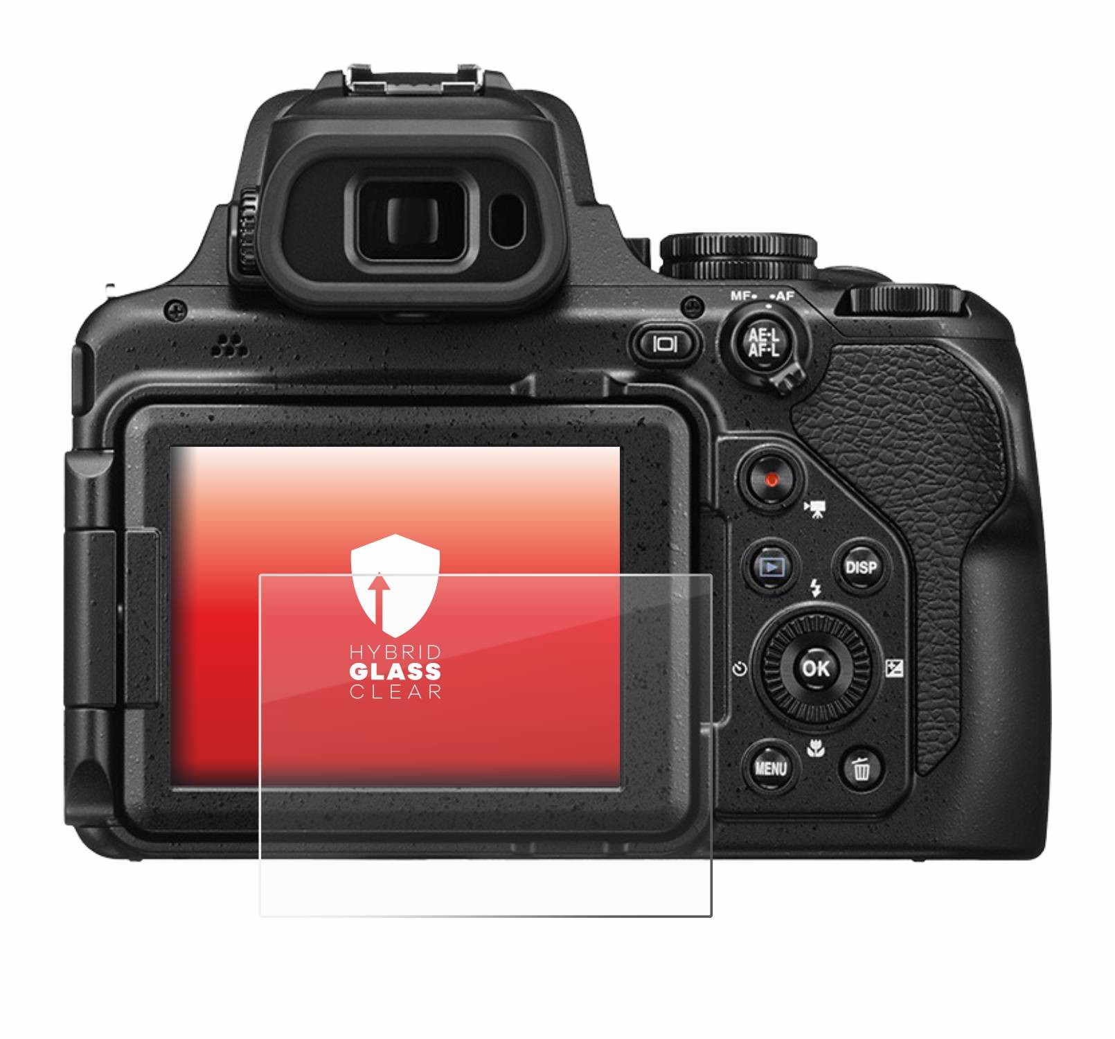 upscreen Flexible Schutz Glas Folie für Nikon Coolpix P1000 / P1100 Schutzglas 9H Hybridglas Klar