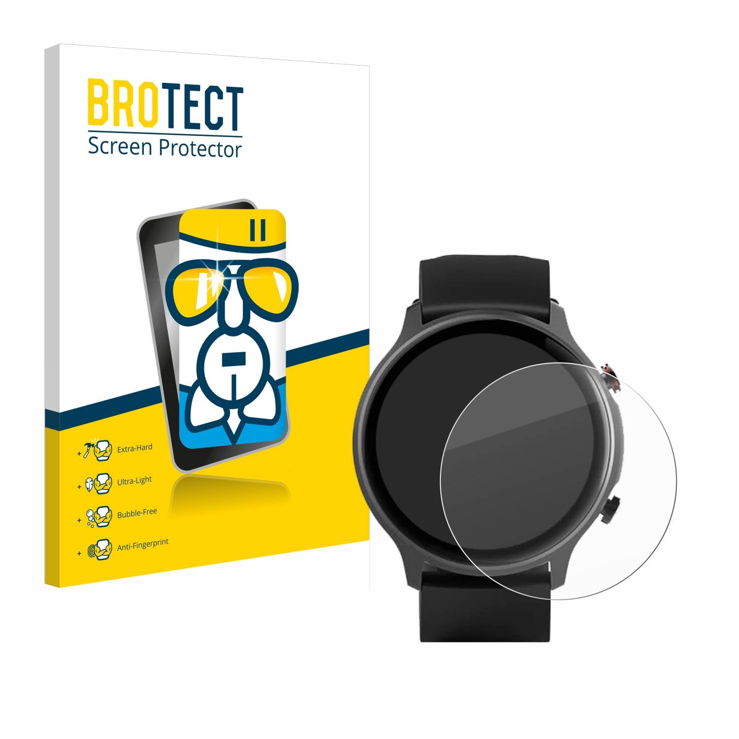 BROTECT AirGlass Glas Schutz-Folie für Hama Fit Watch 6910 - Schutzglas