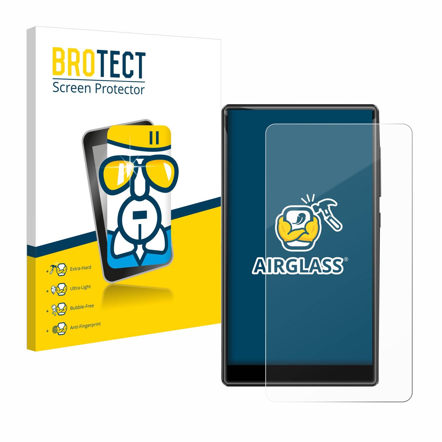 BROTECT AirGlass Flexible Schutz Glas Folie für innioasis G1-80G Klar Transparent