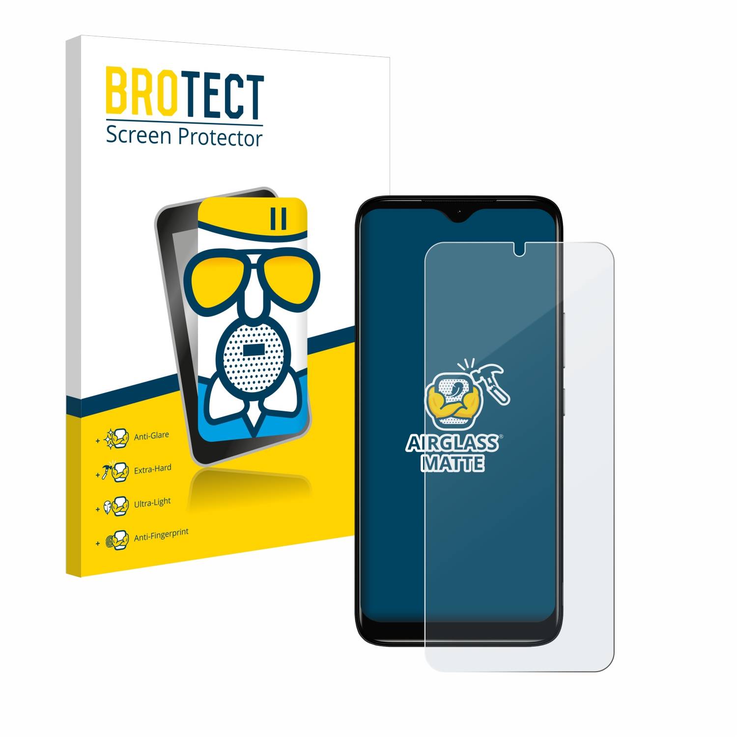 BROTECT AirGlass Matt Glas Panzer Folie für Nokia C12